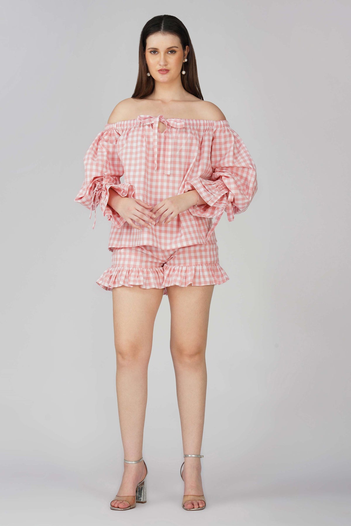 Baby Pink Gingham Shorts