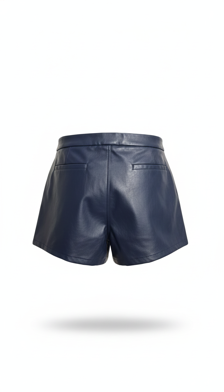 Midnight Faux Leather Mini Shorts