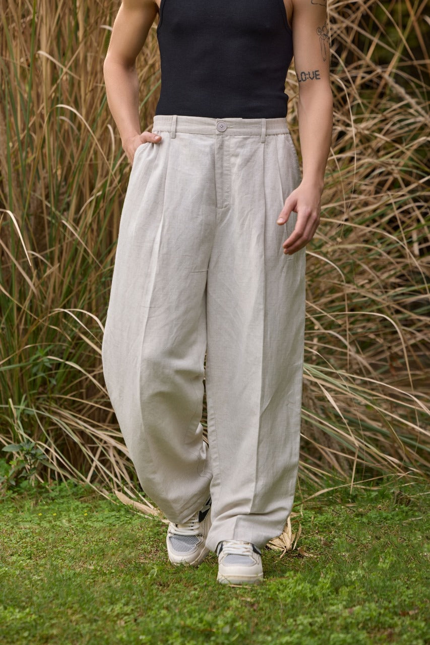 Men’s Relaxed-Fit Linen Trousers