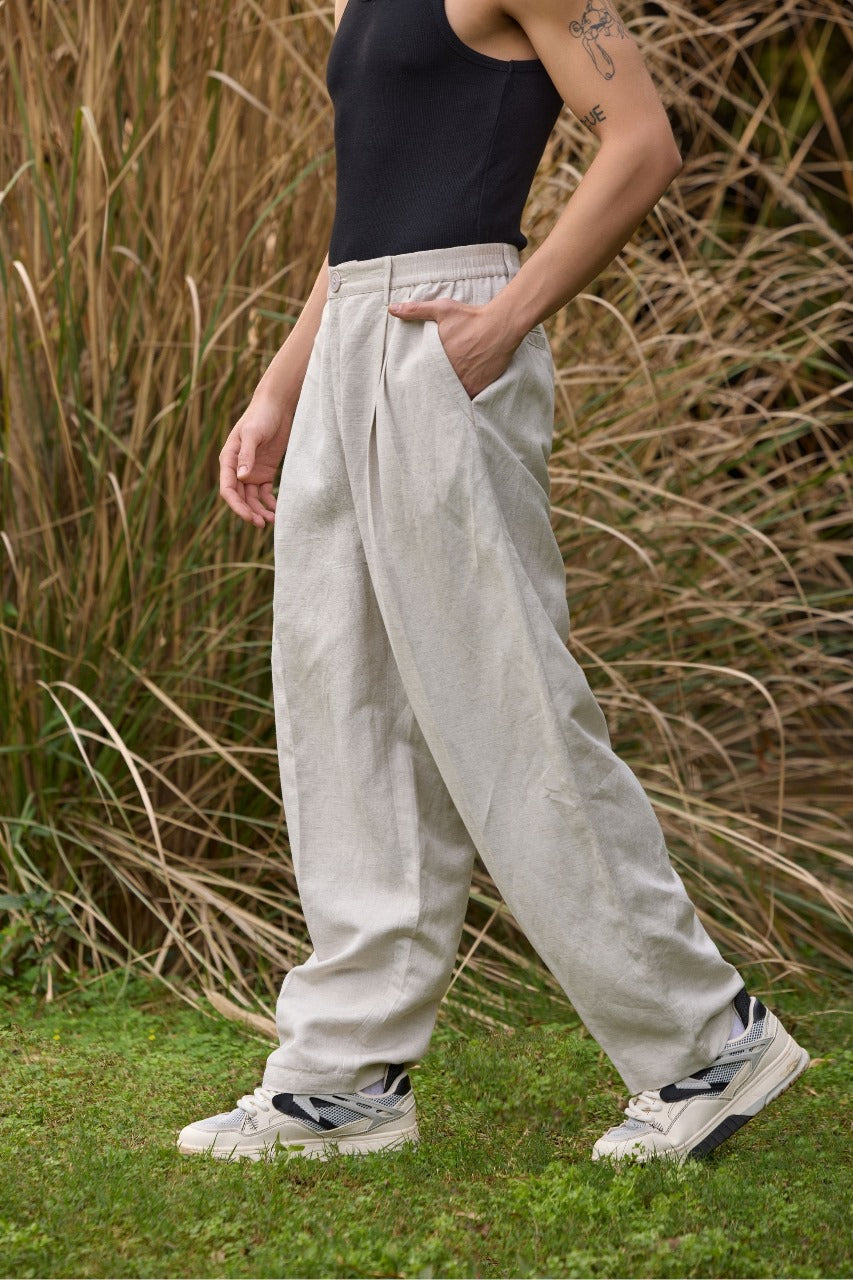 Men’s Relaxed-Fit Linen Trousers