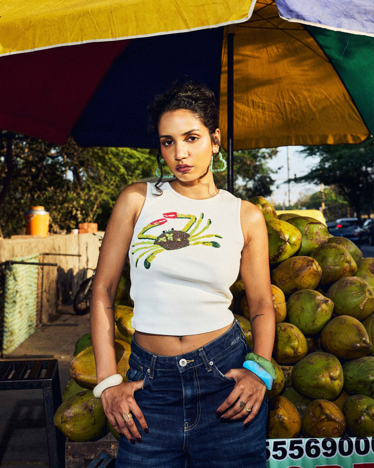 Coastal Crab Beaded Tank