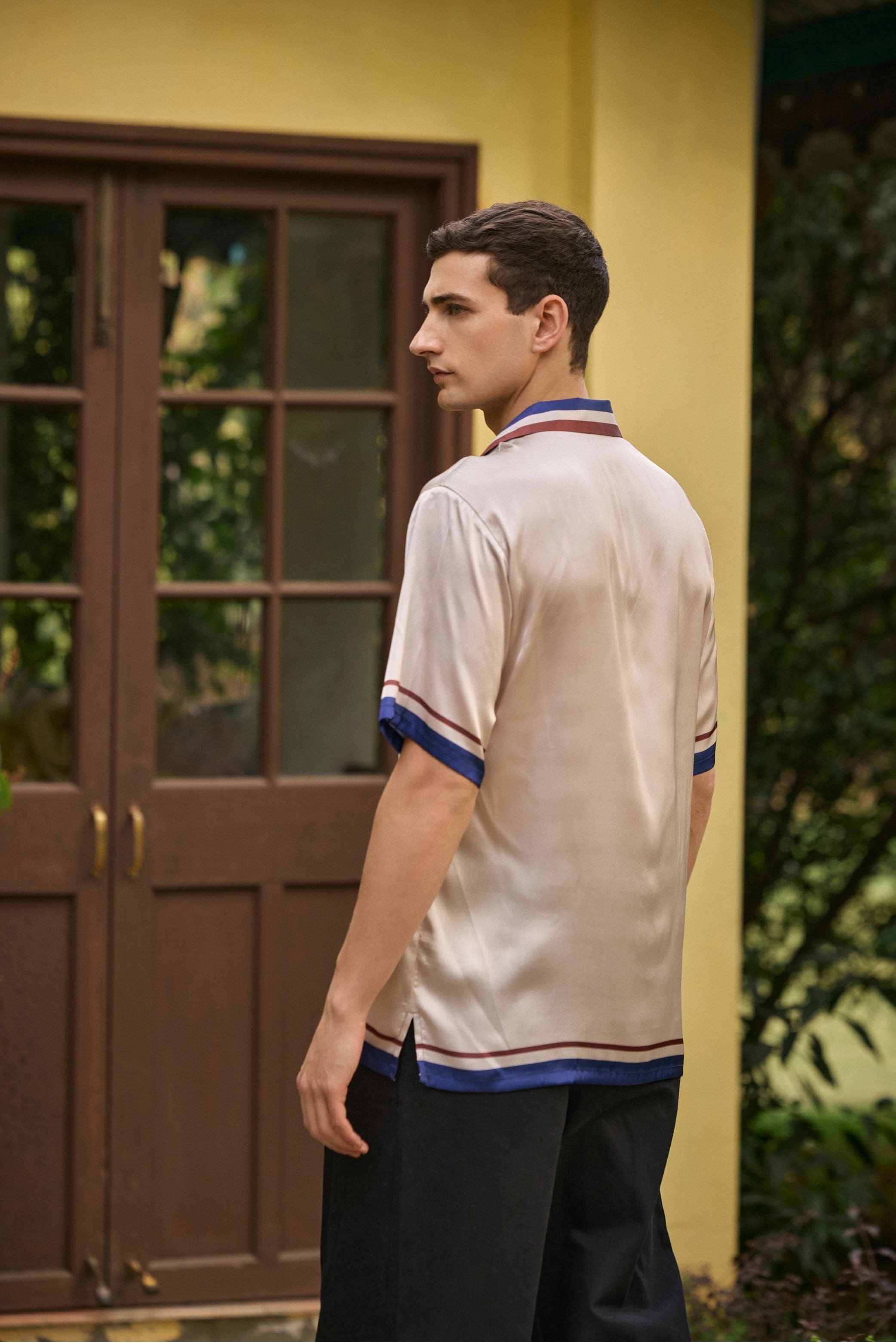 Cream Satin Printed Shirt – Bon Appétit