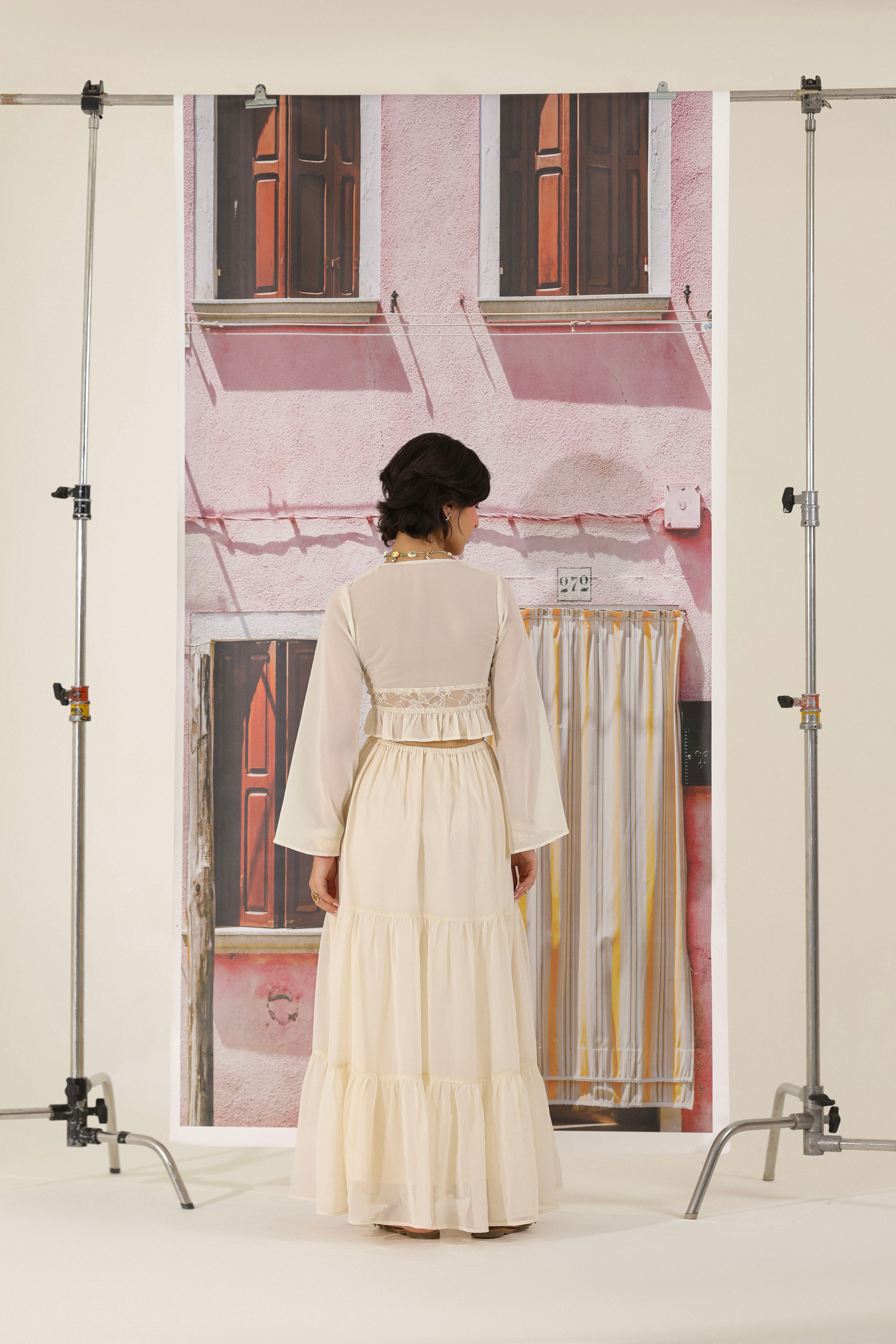 Ivory Grace Maxi Skirt