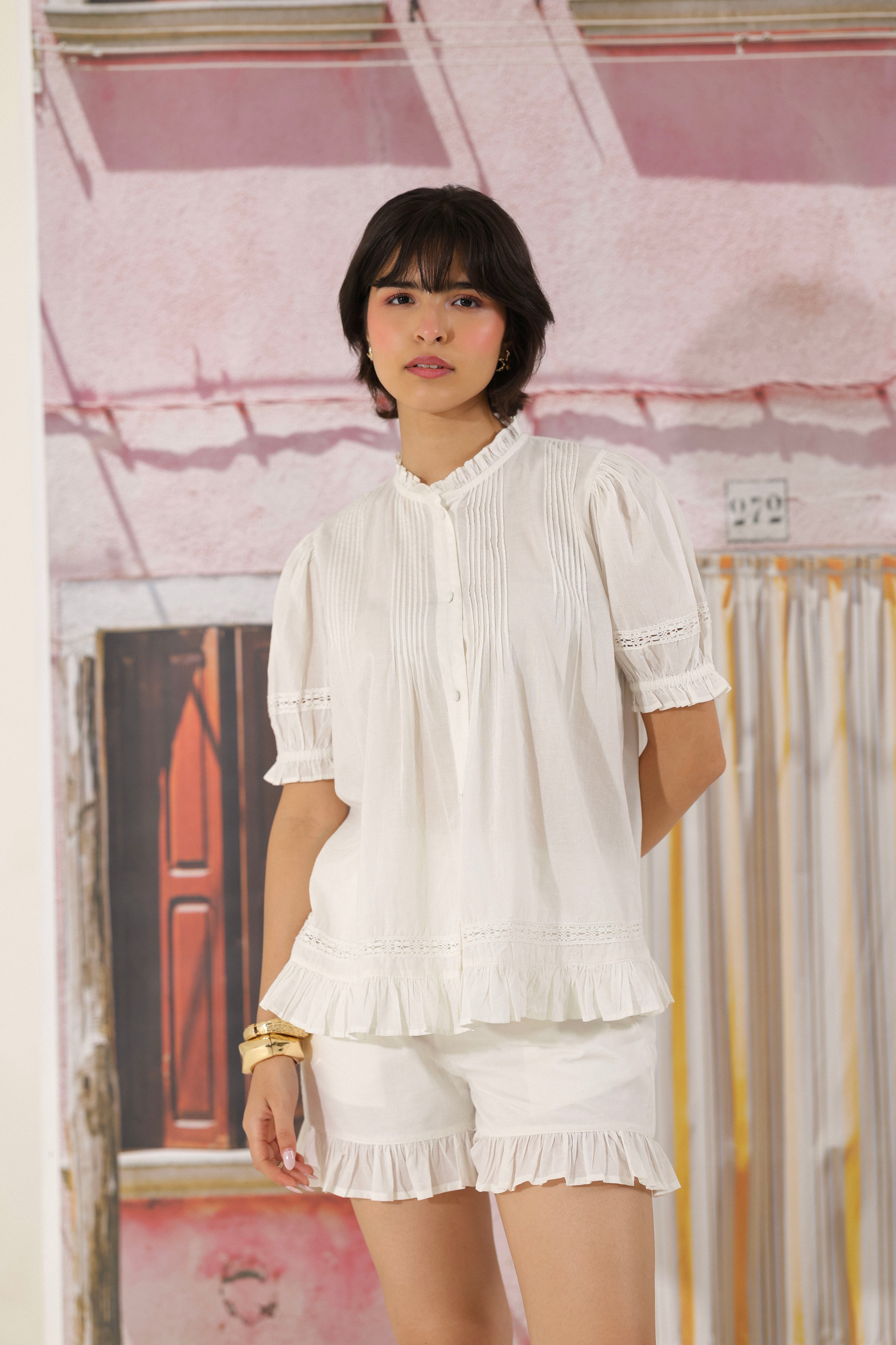 Cloudline Ruffle Shorts