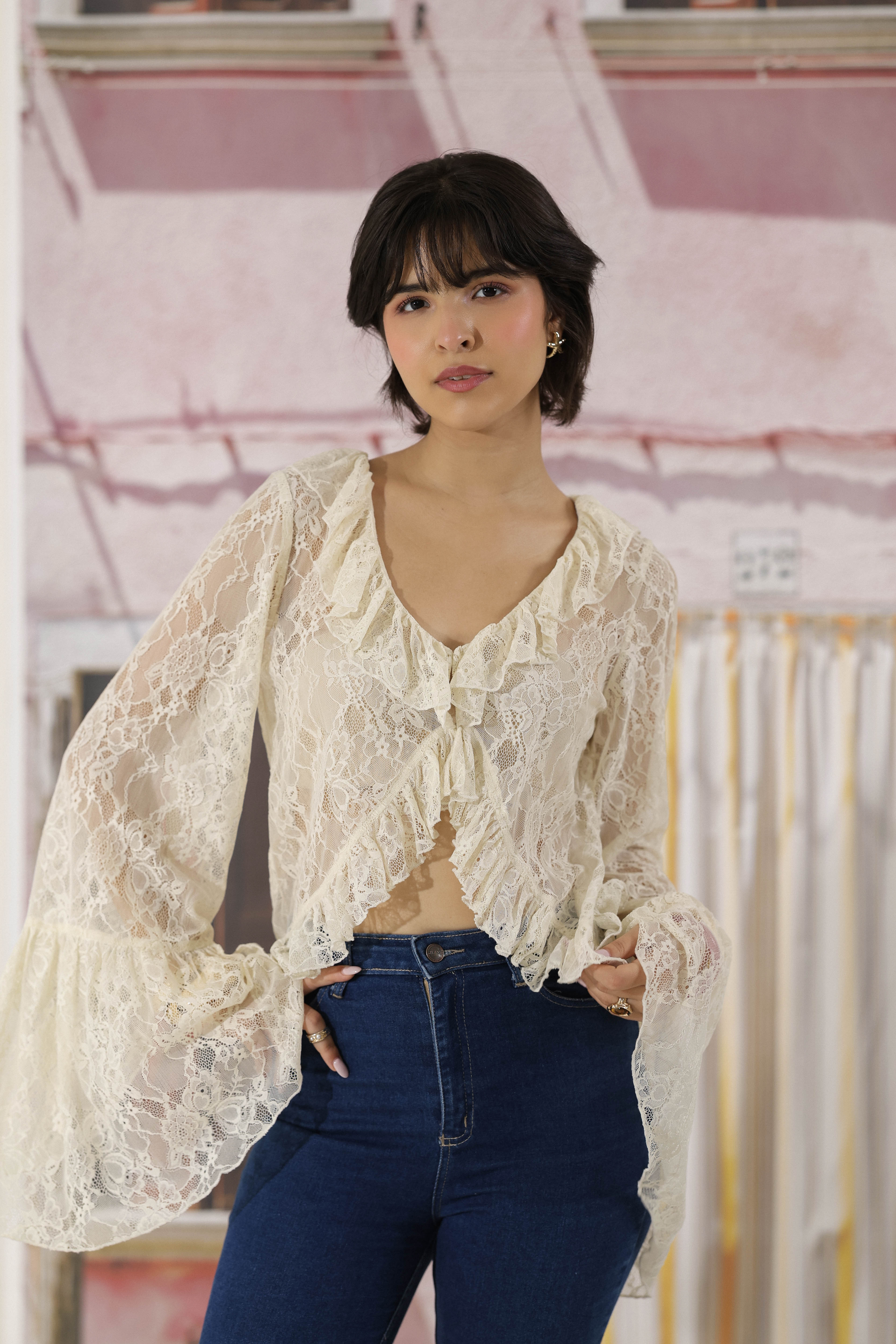 Vintage Veil Lace Top