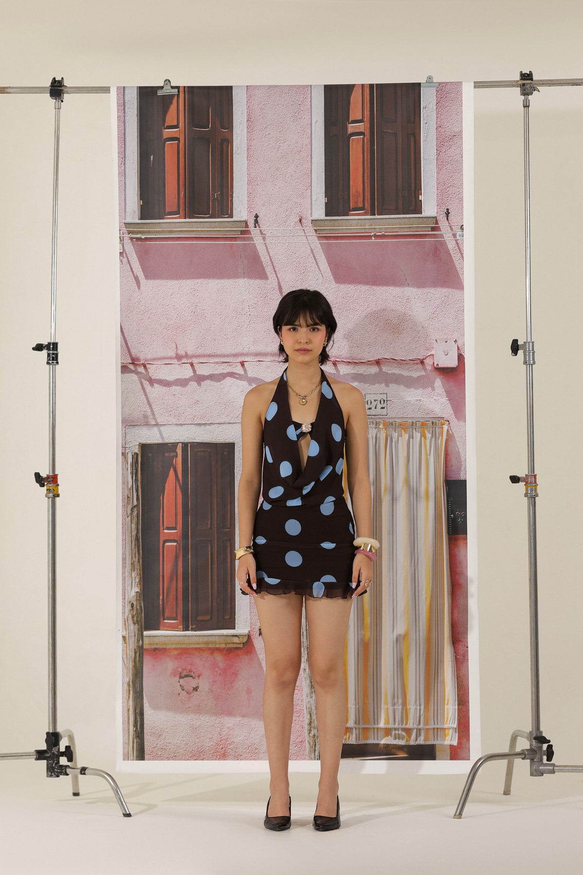 Cocoa Sky Polka Mini Dress