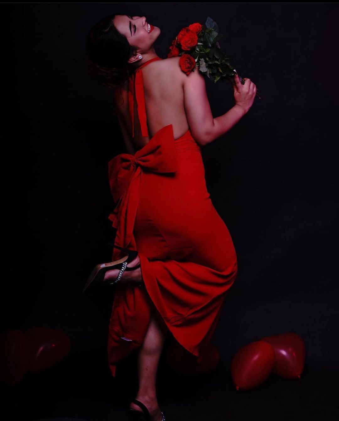 Statement Red Dress With Detachable Bow