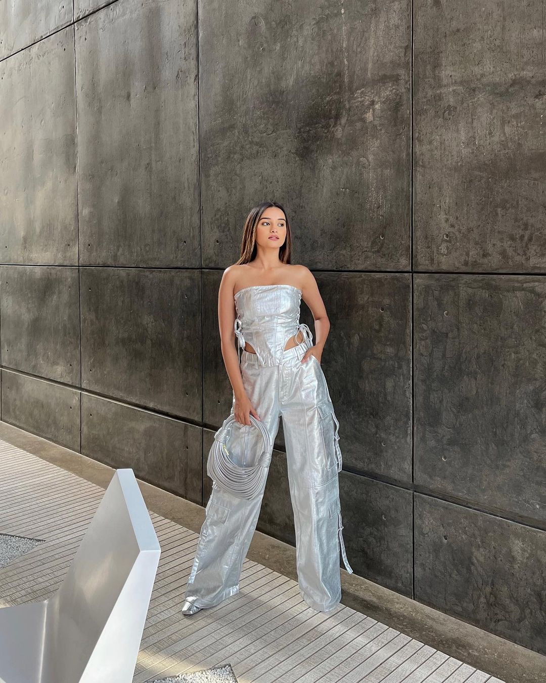 Silver Twill Corset