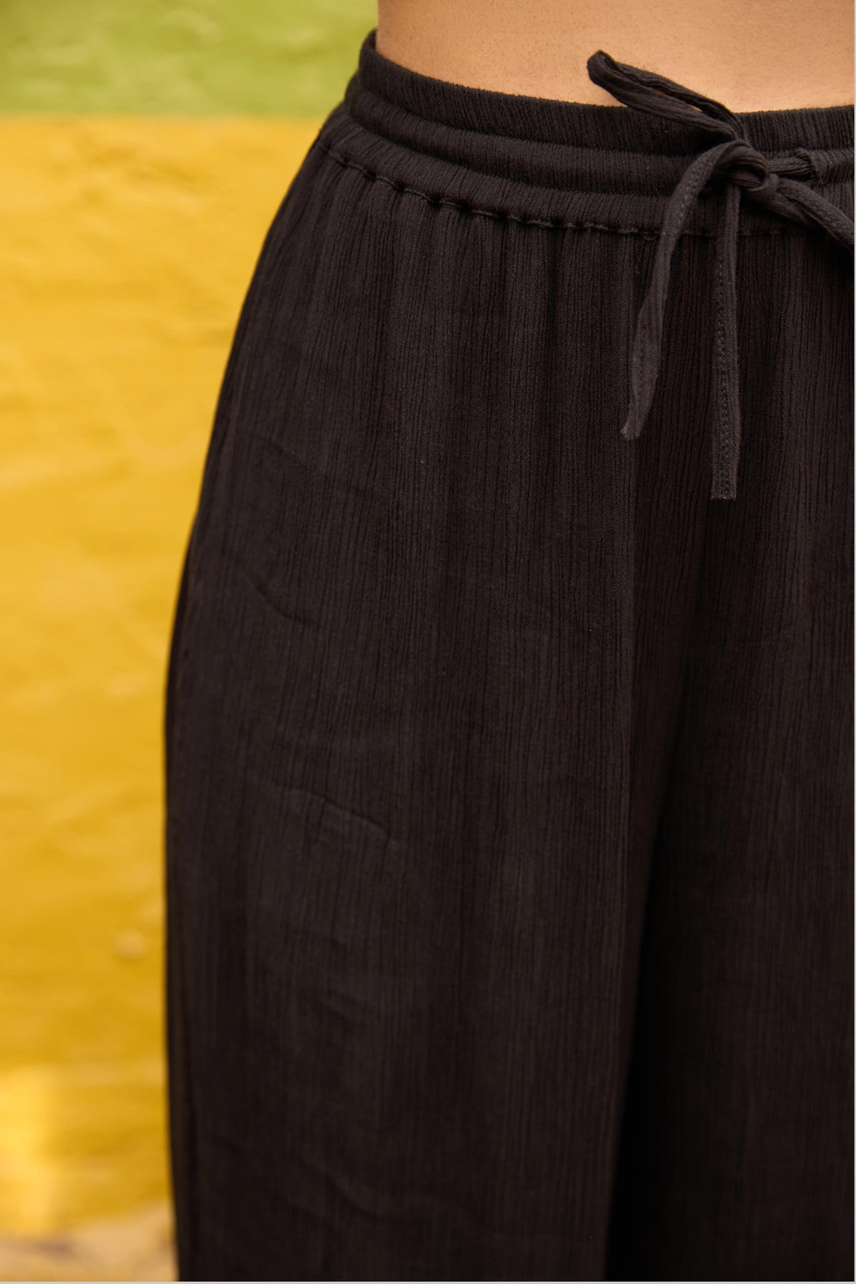 Black Halter Neck Top and Straight Trouser Set