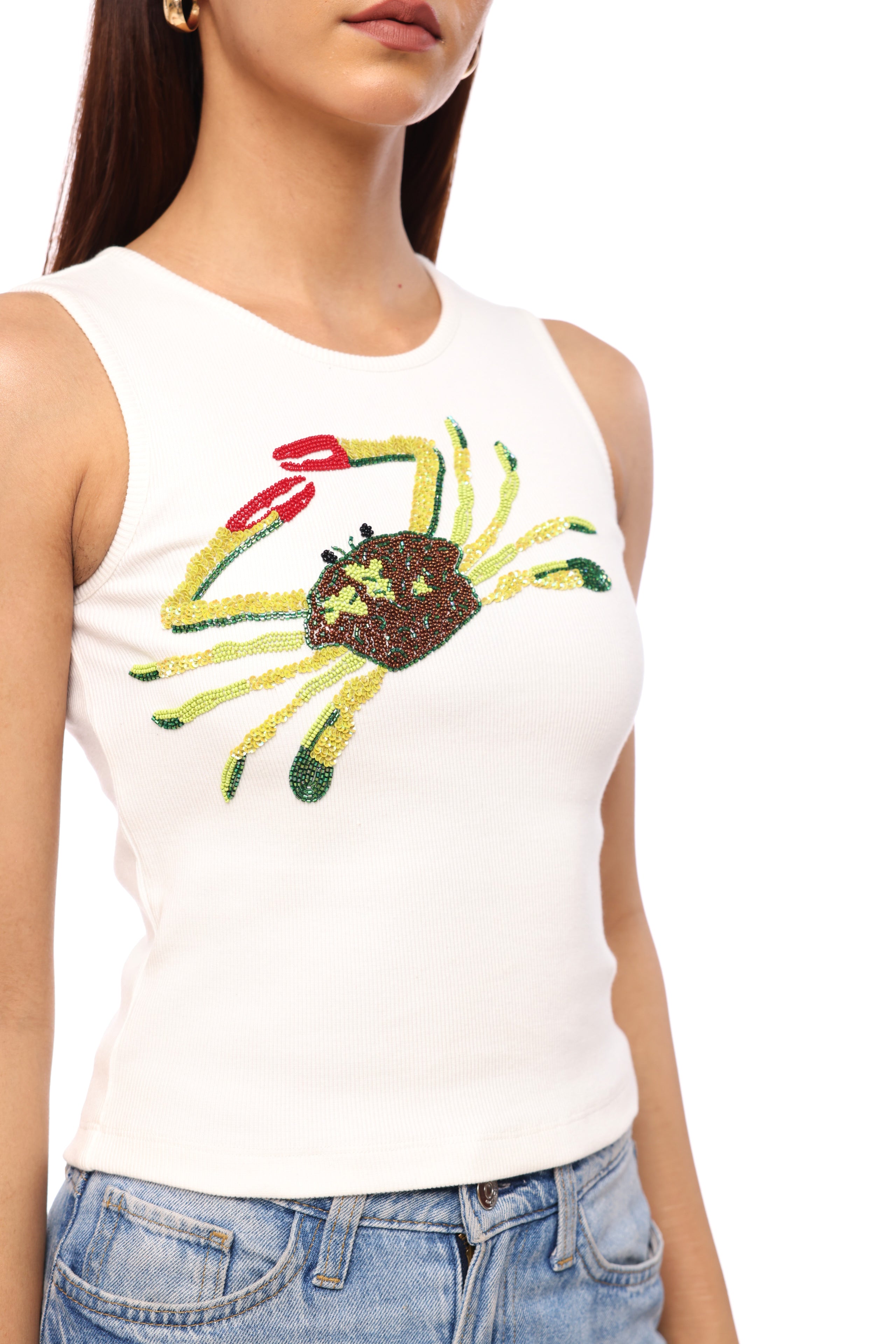Coastal Crab Beaded Tank