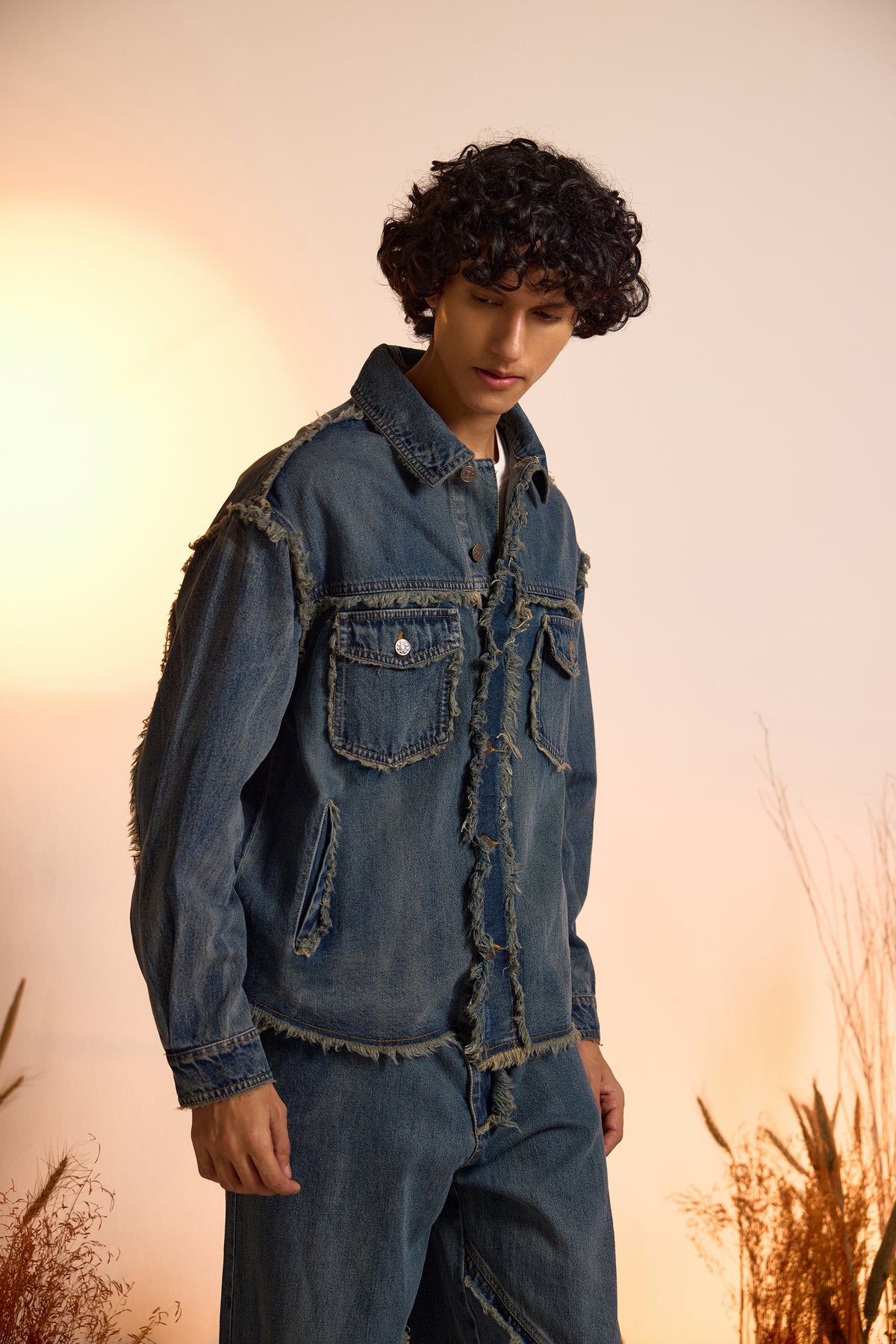 Vintage Wash Distressed Jacket-Men