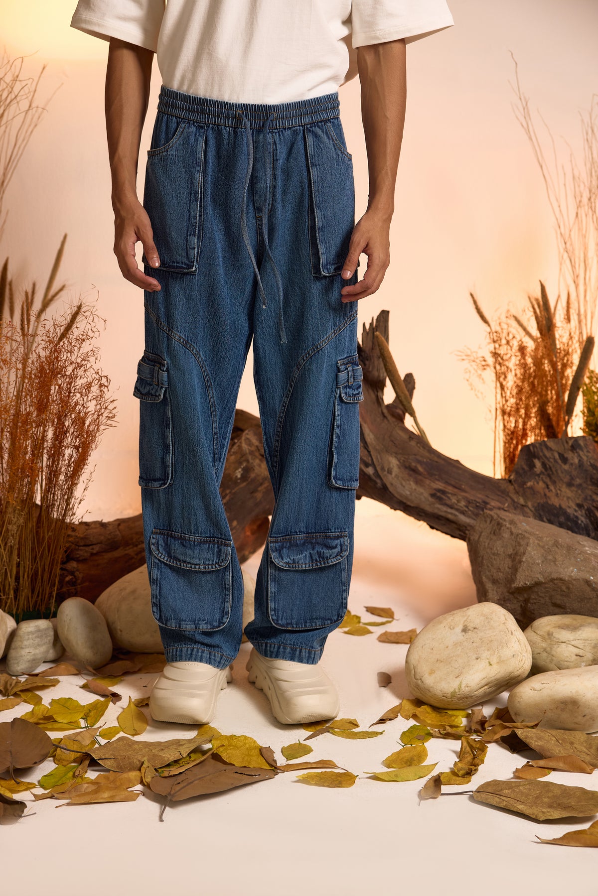 Drifter Denim Oversized Hoodie & Jeans Set-Men