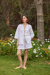 White Cotton Eyelet Co-ord Set