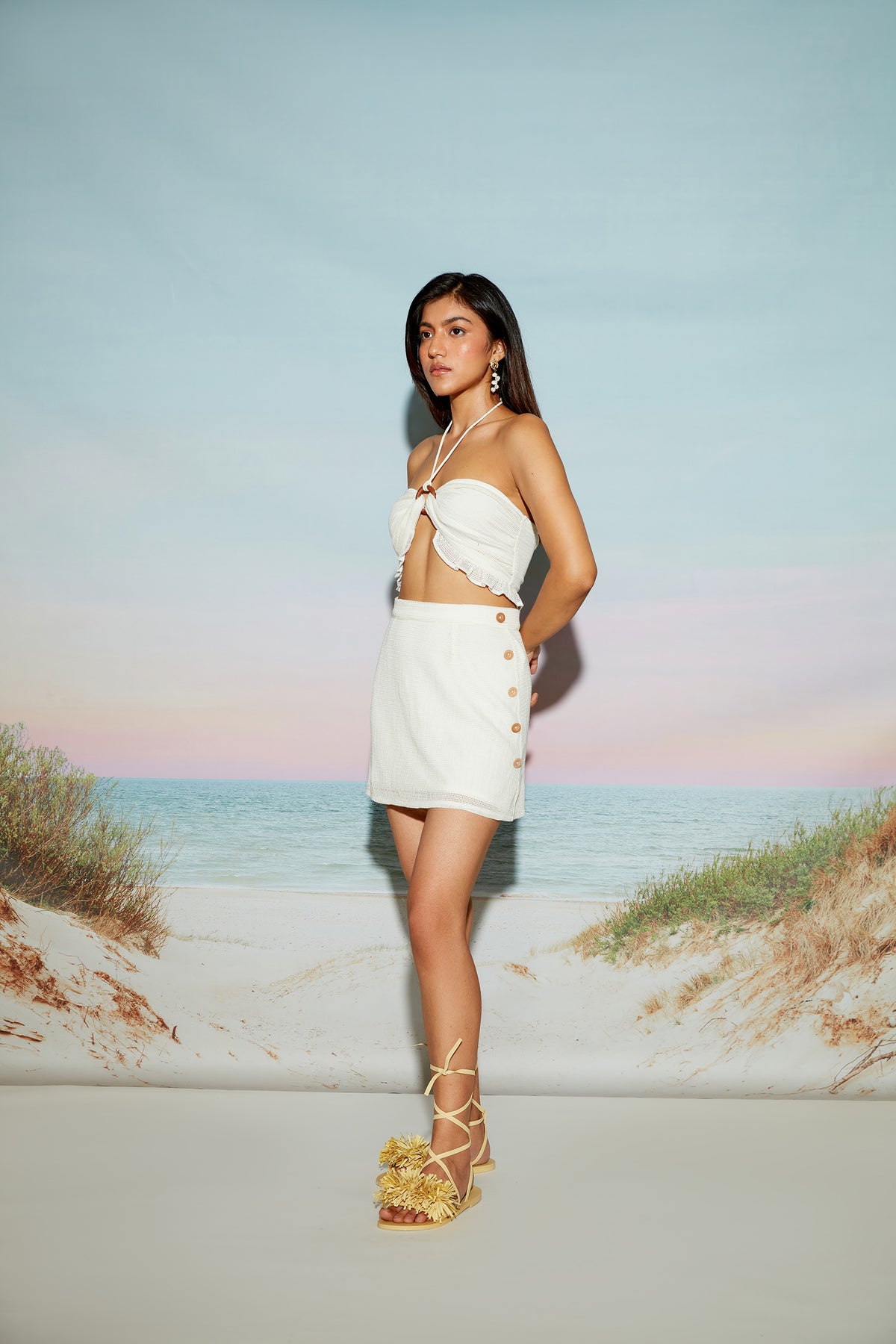 O-Ring Top and Mini Skirt Set