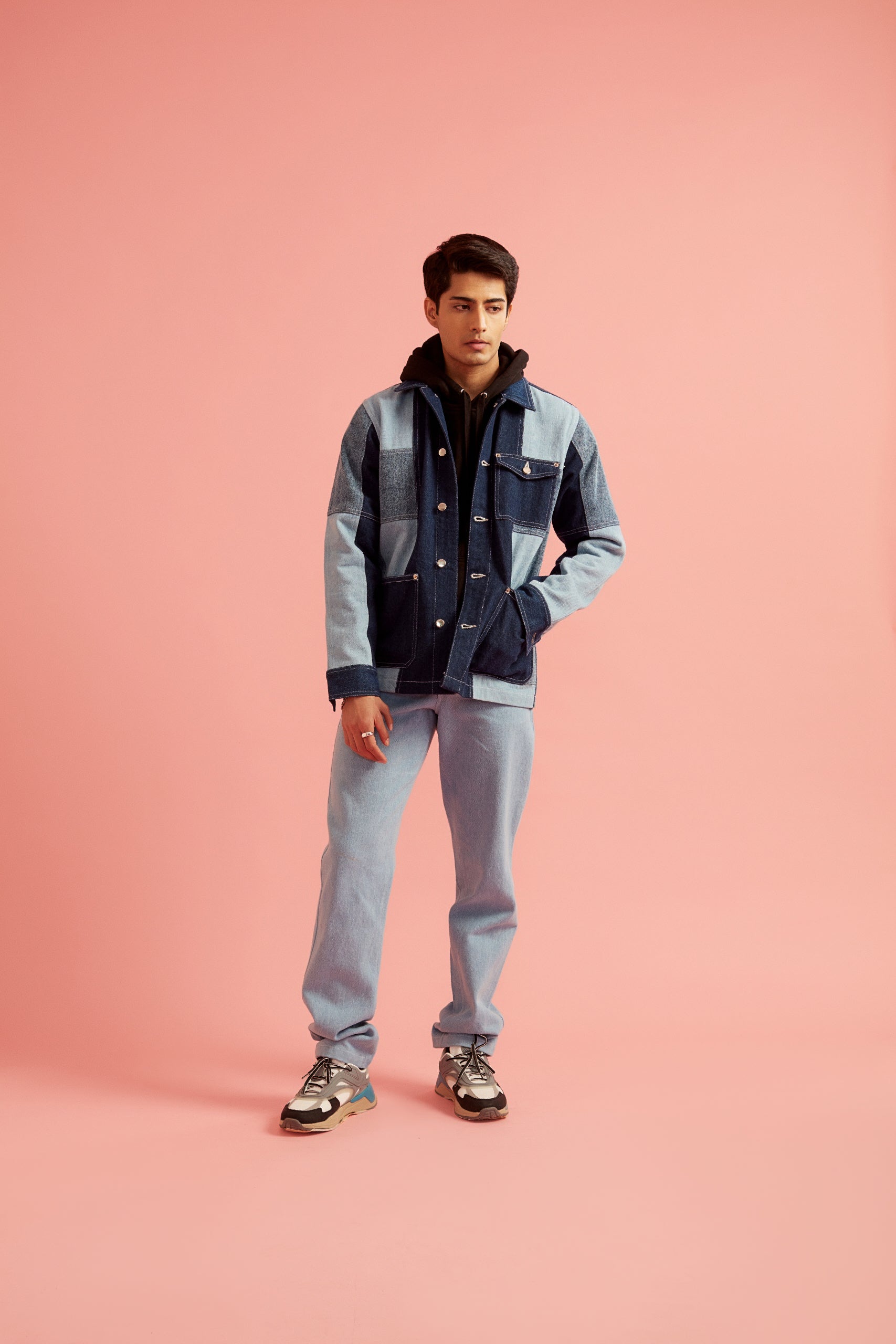 Colorblock Denim Jacket