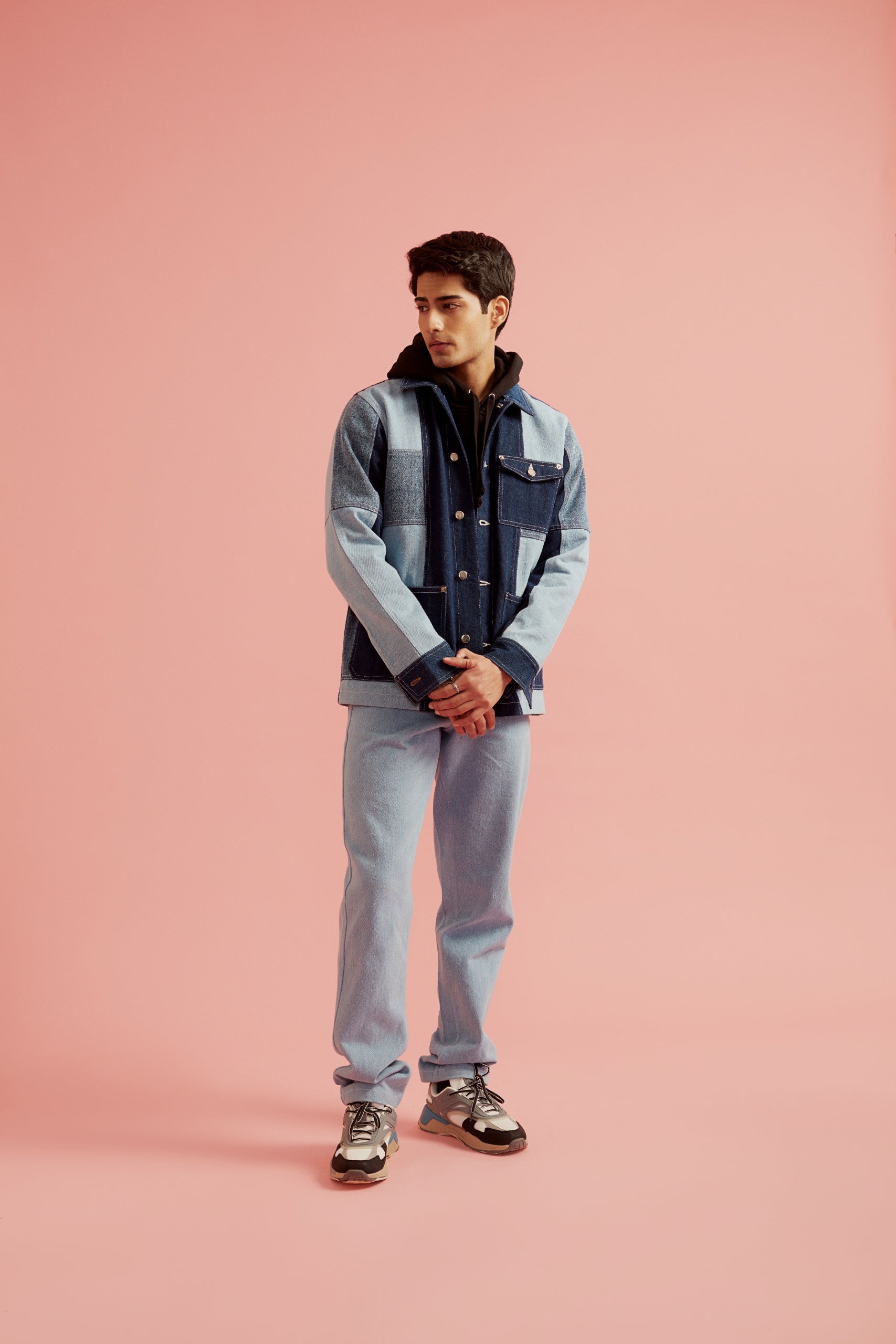 Colorblock Denim Jacket