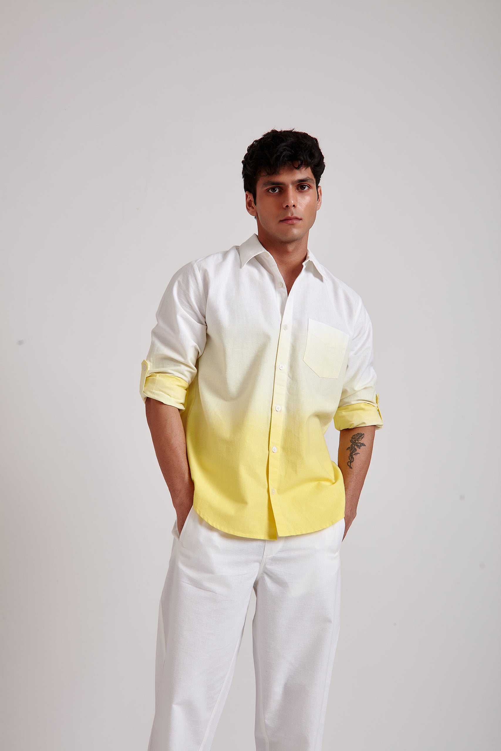 Ombre Shirt and Trouser Set