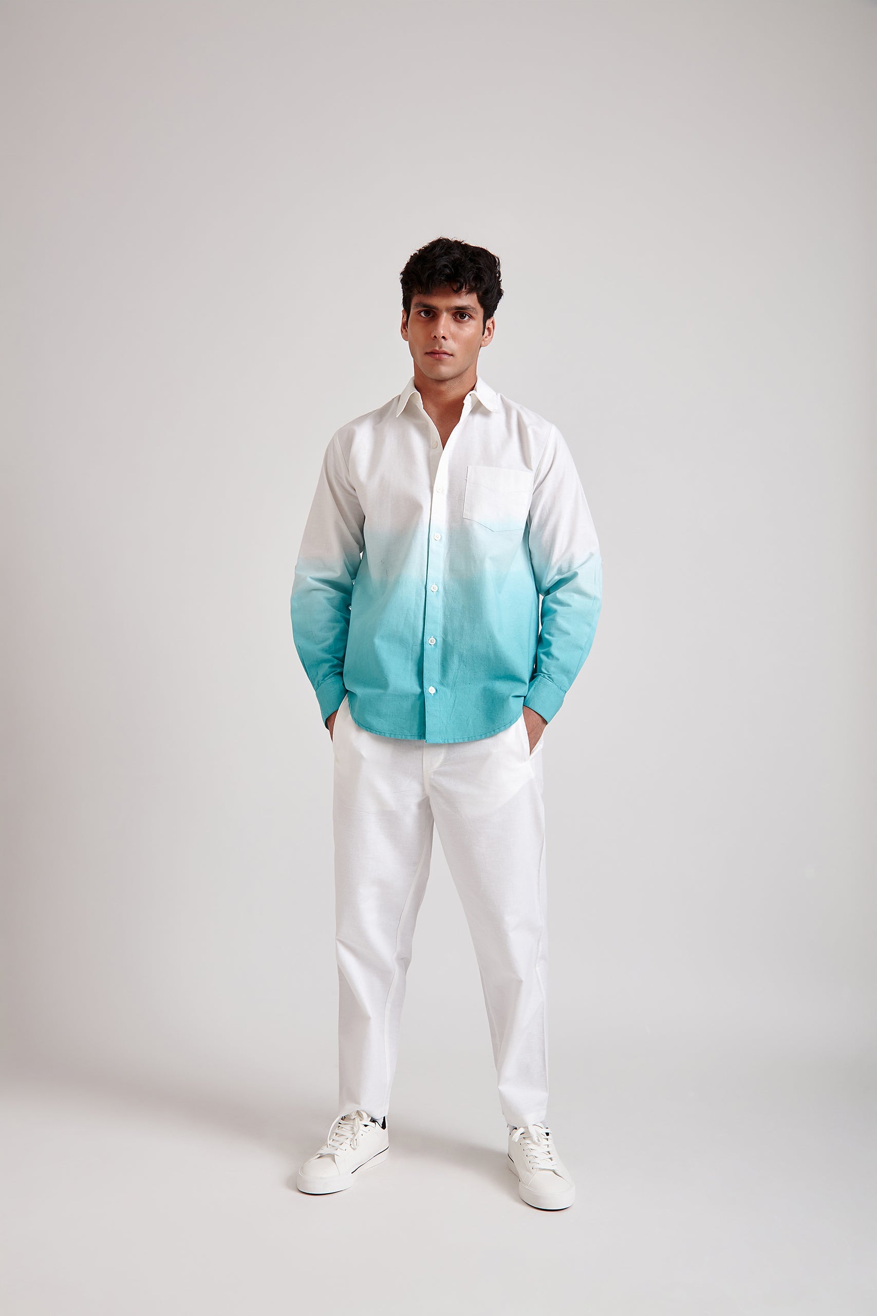 Ombre Shirt and Trouser Set