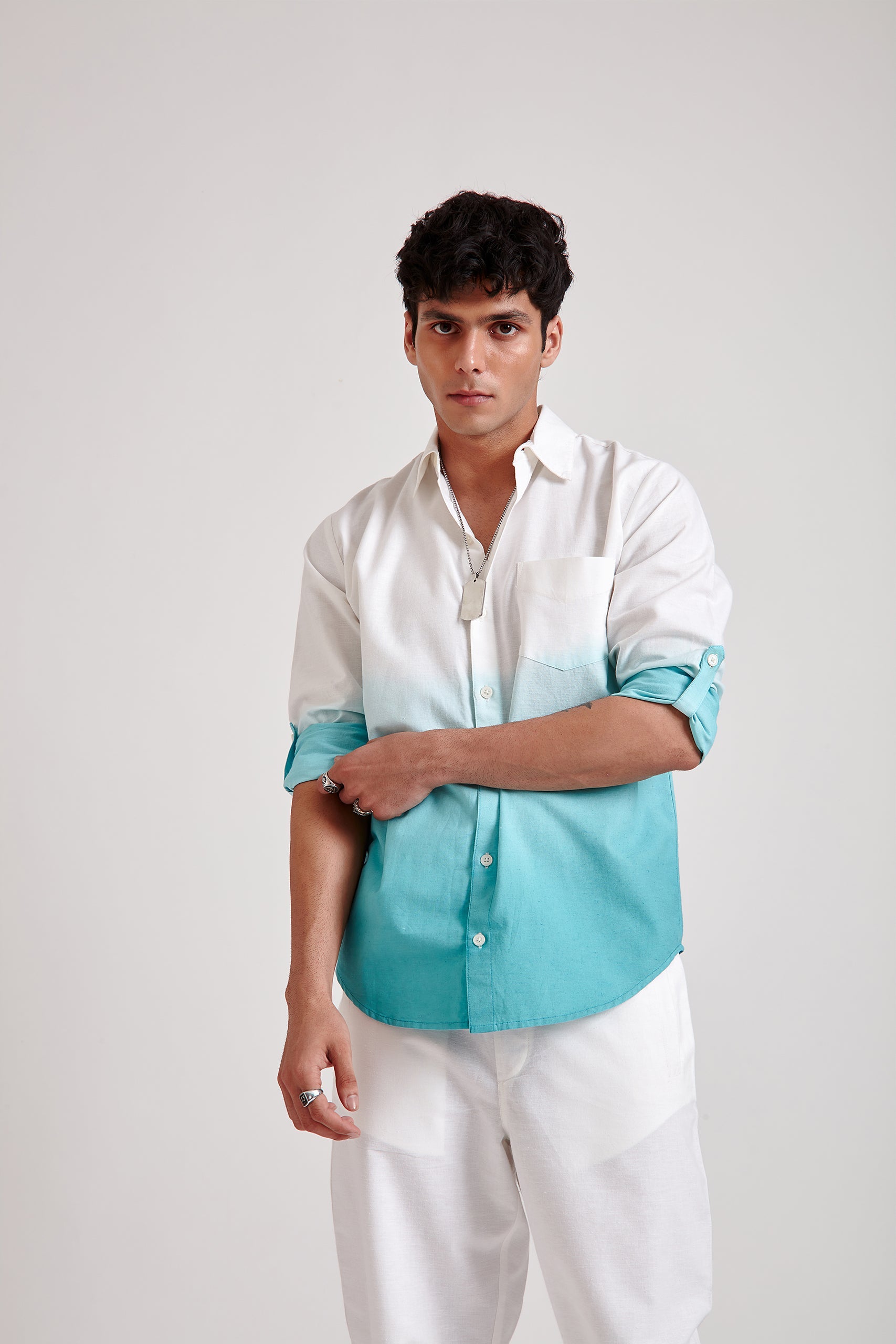 Ombre Shirt and Trouser Set