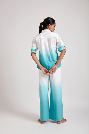 Blue Ombre Shirt and Trouser Set