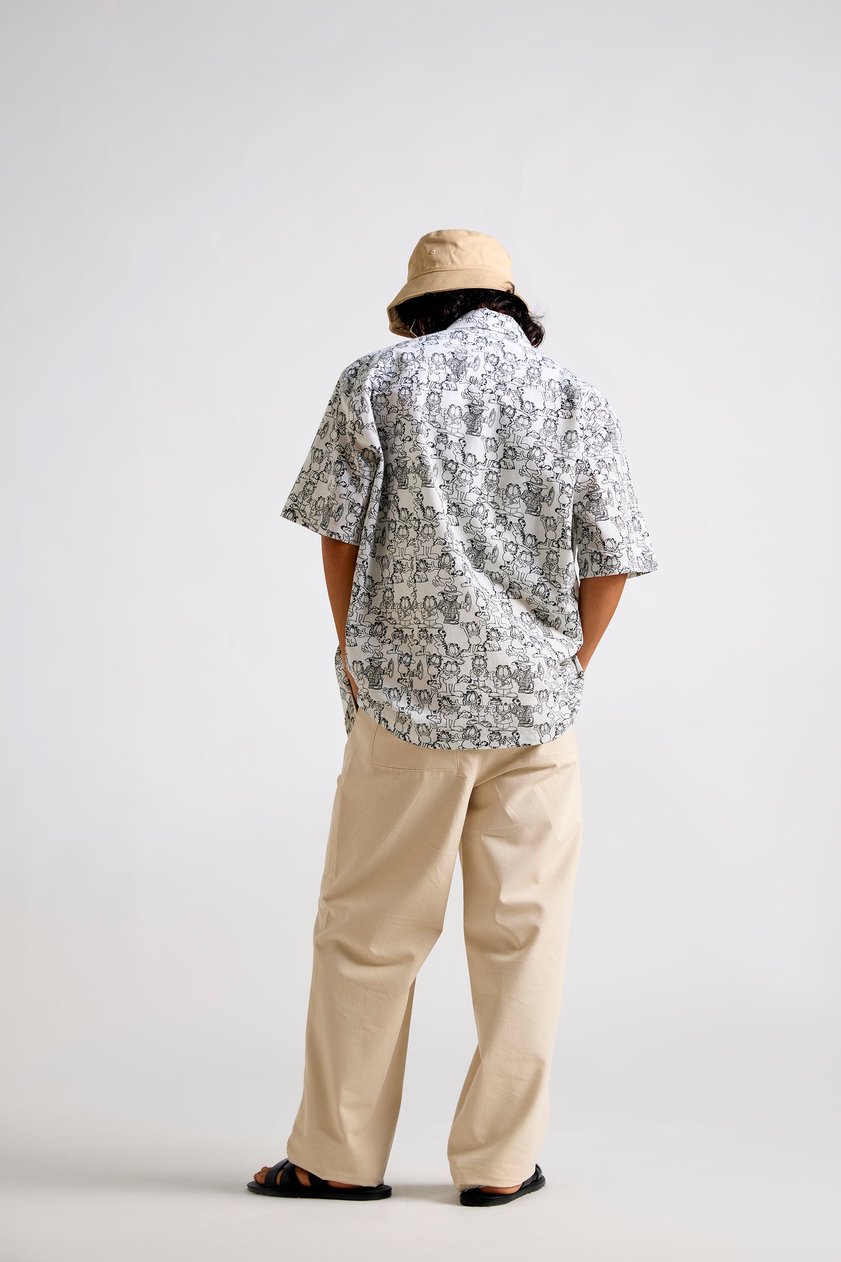 Garfield:Doodle All over Printed Men's Resort Shirt