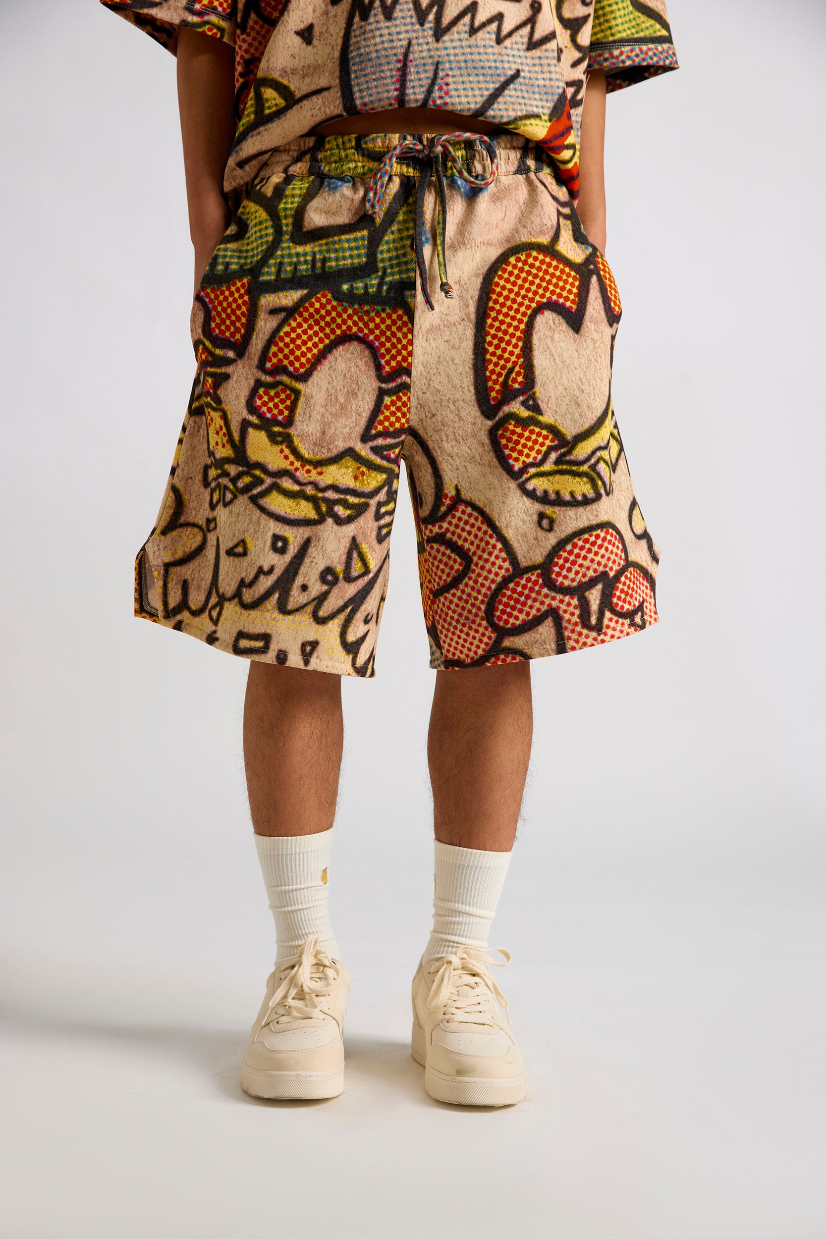 Garfield:Blown Out Printed Men's Oversized T-Shirt and Shorts Set
