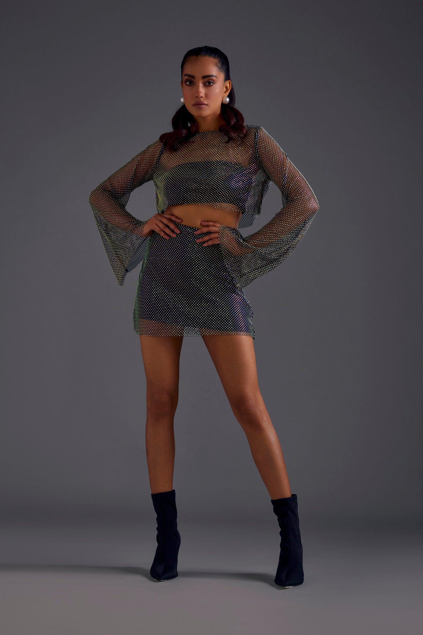 Black Diamond Mesh Skirt
