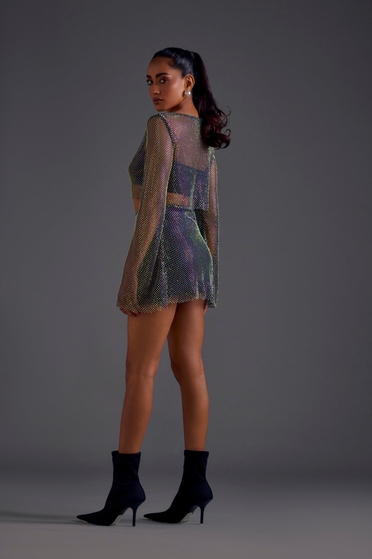 Diamond Mesh Skirt and Top set