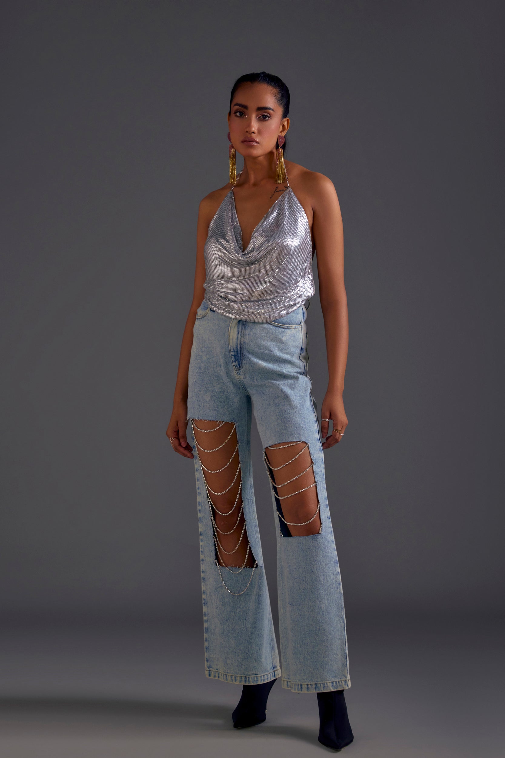 Silver Chainmail Top
