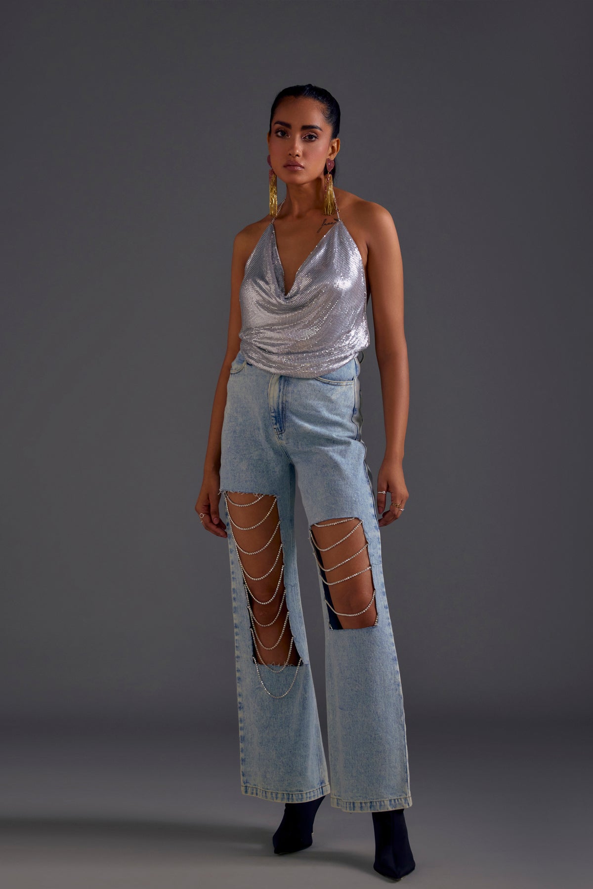 Silver Chainmail Top