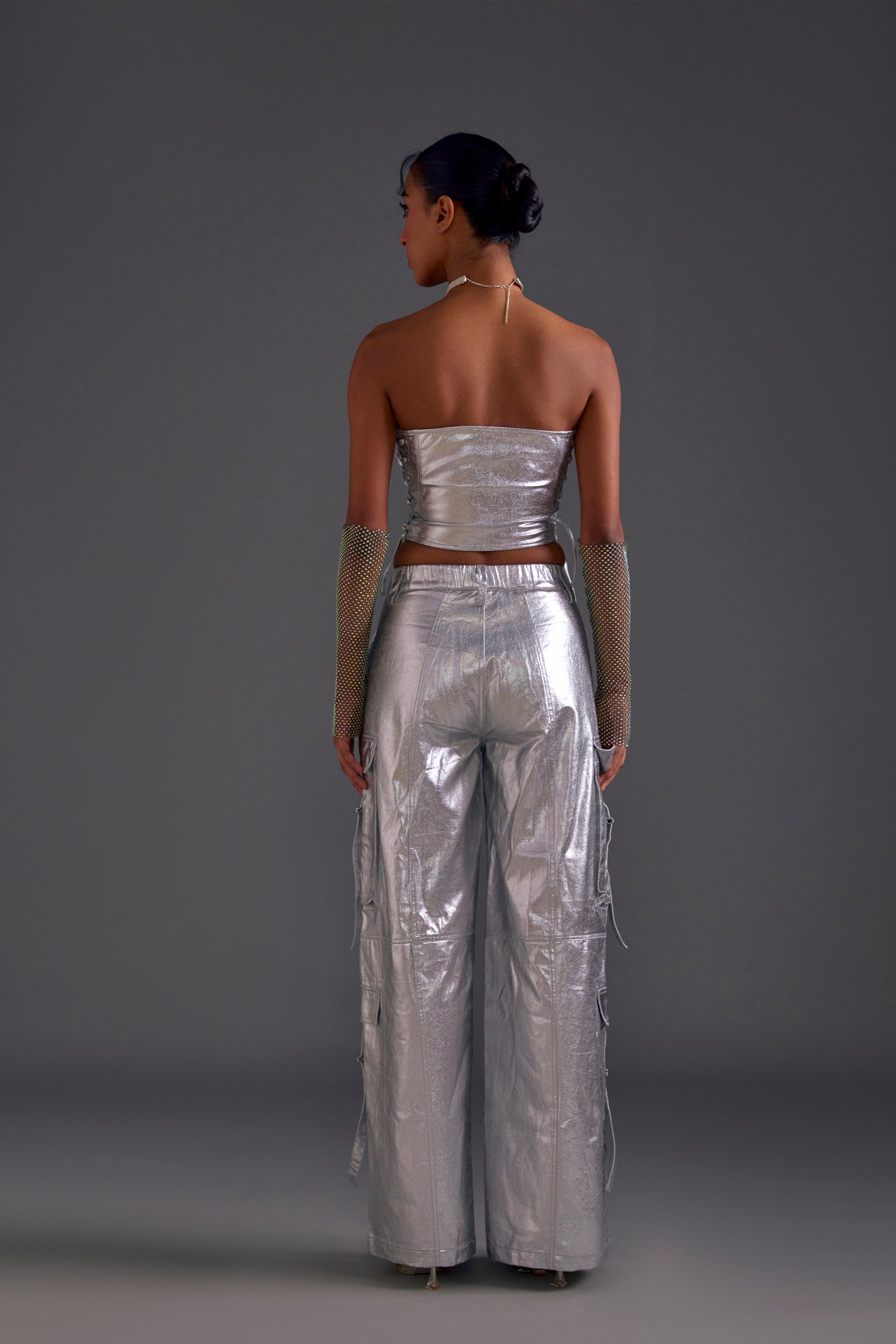 Silver Twill Corset