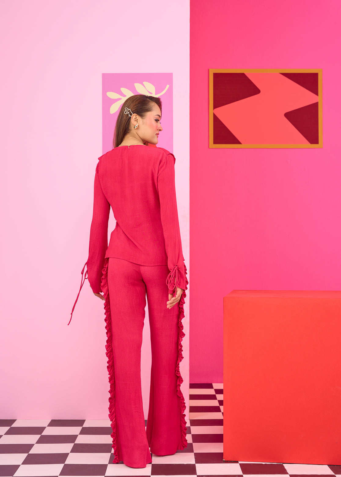 Emily in Paris: Frilled Bell Sleeves Top