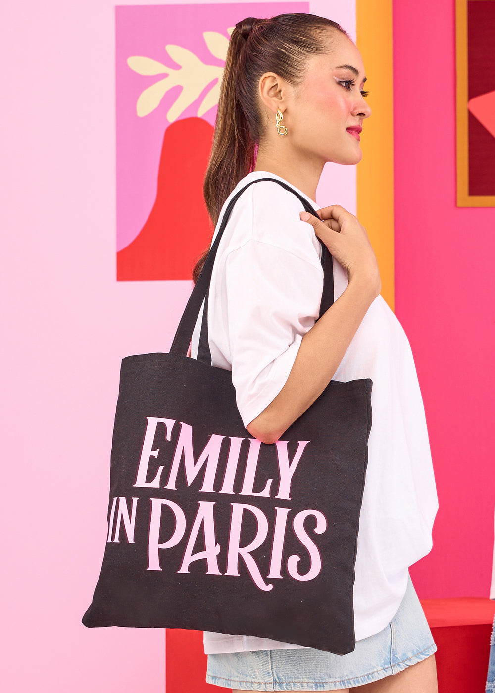 Emily in Paris: Black Tote Bag