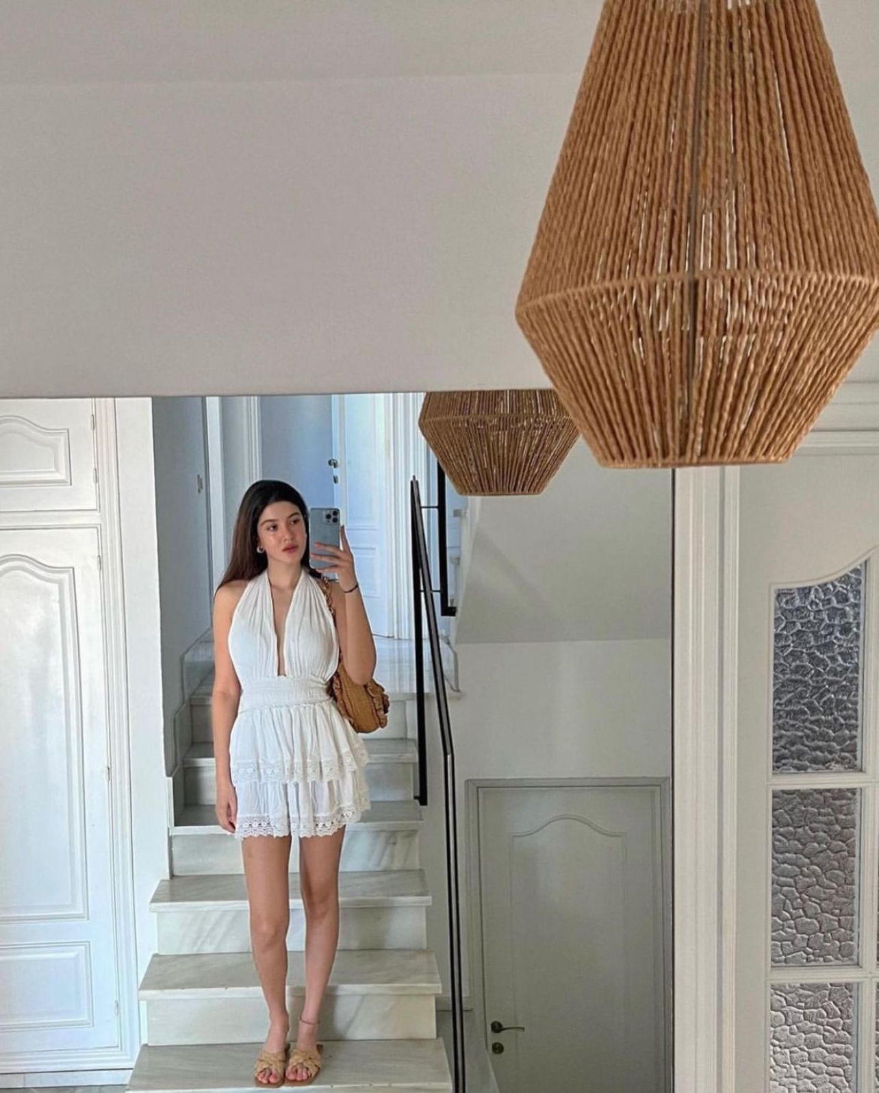 Printed Halter Strap Tie-up Dress main image 1