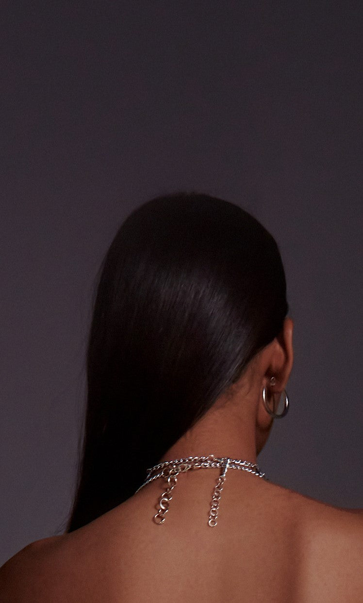 Slim Choker Necklace-Silver