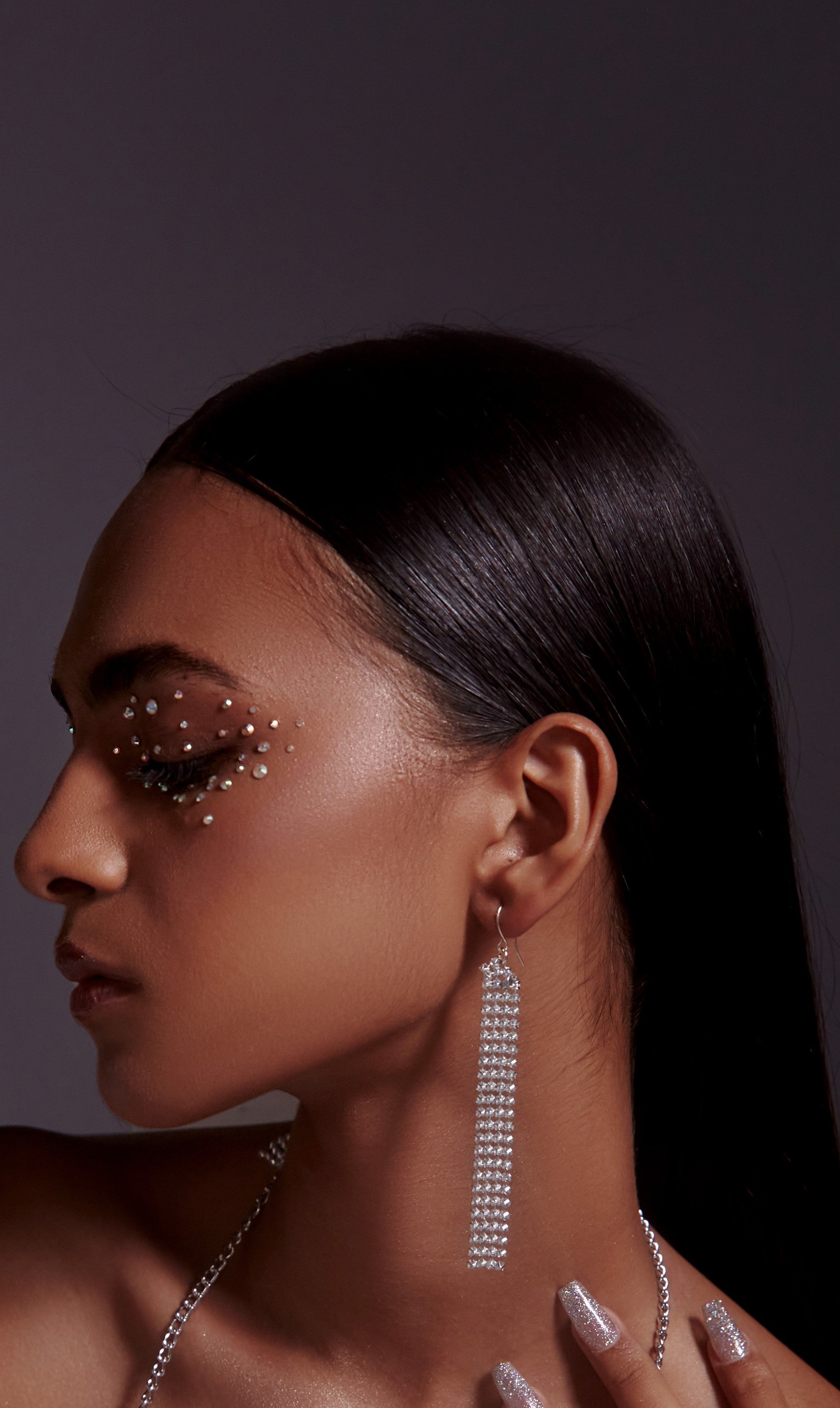 Slim Chainmail Earring-Silver