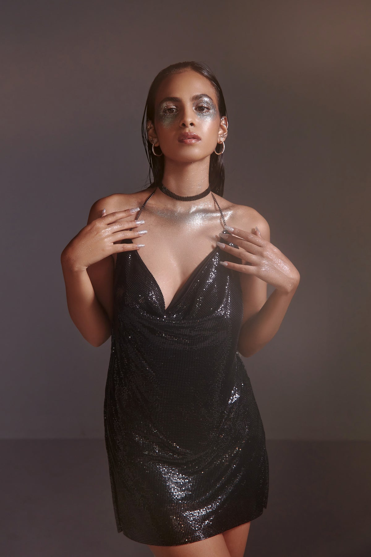 Slim Choker Necklace-Black