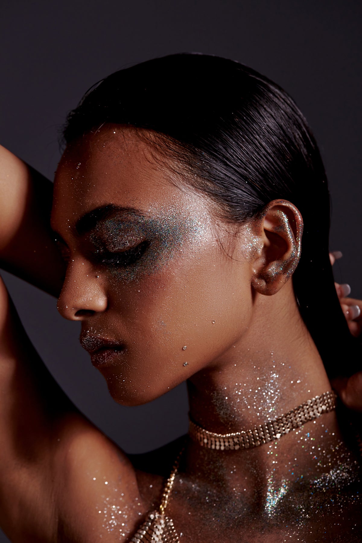 Slim Choker Necklace-Champagne