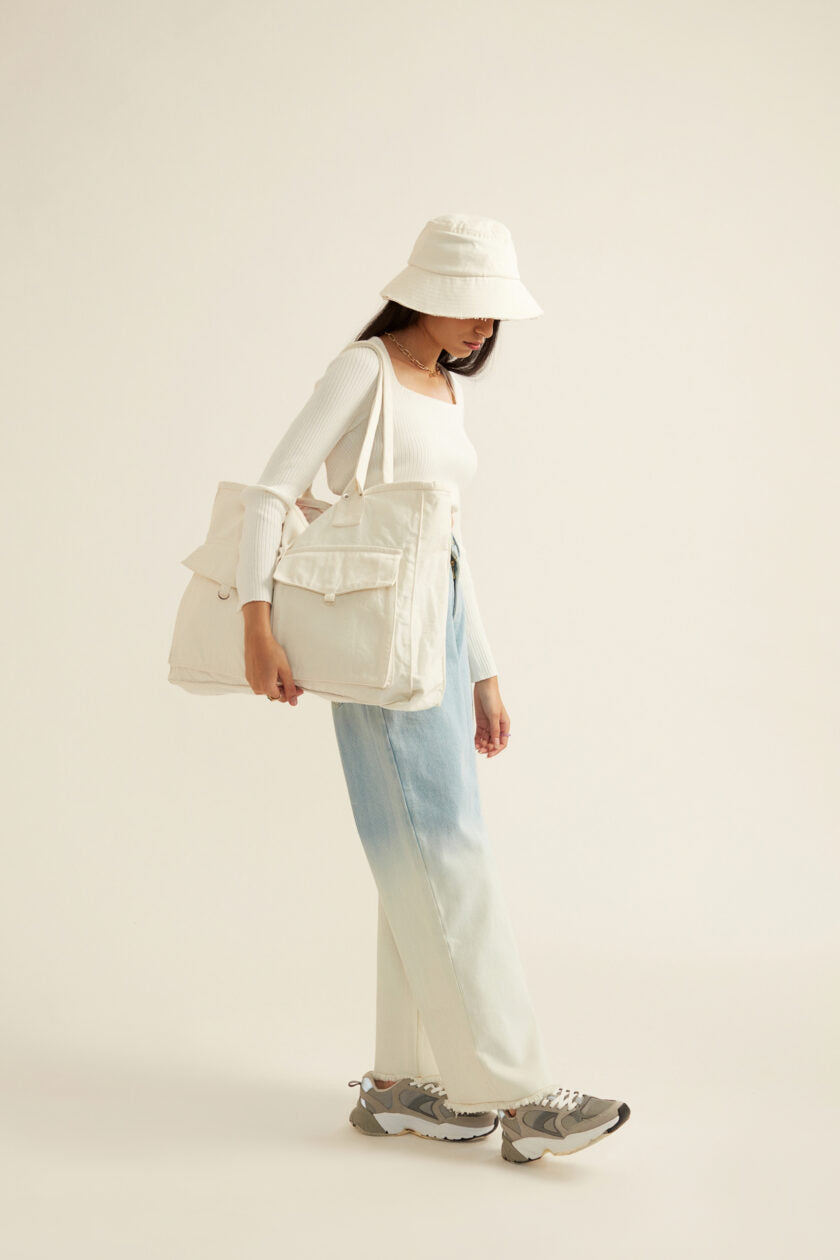 Off-White Denim Tote Bag