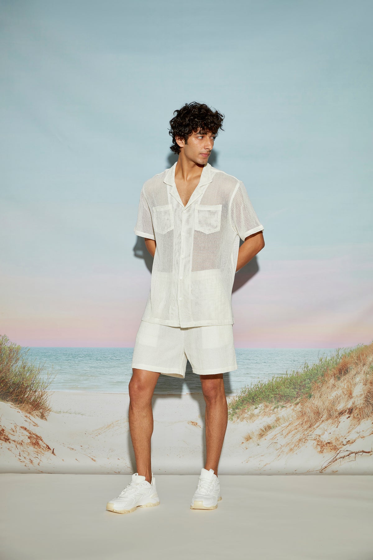 Cotton Mesh Men’s Resort Shirt