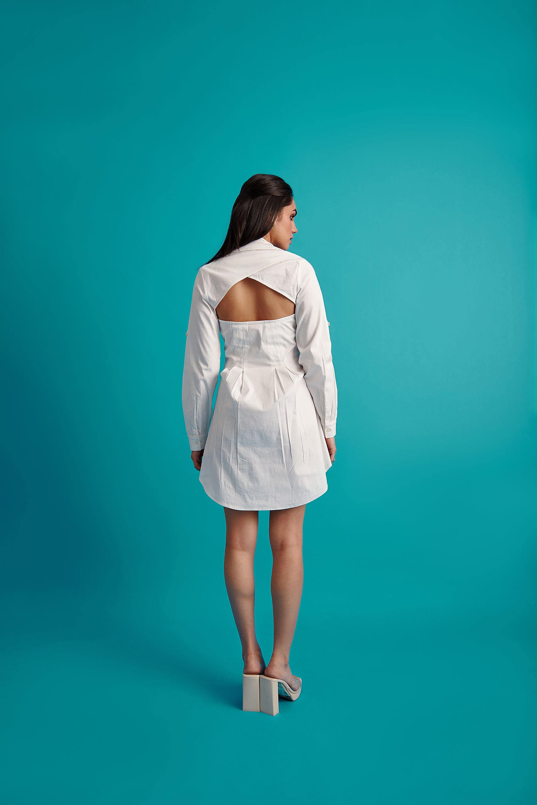 Box Pleated Shirt Dress