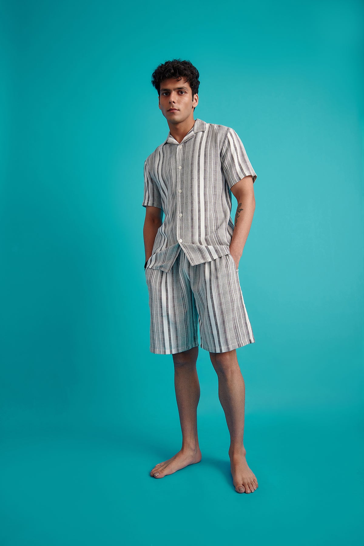 Striped Textured Weave Shirt