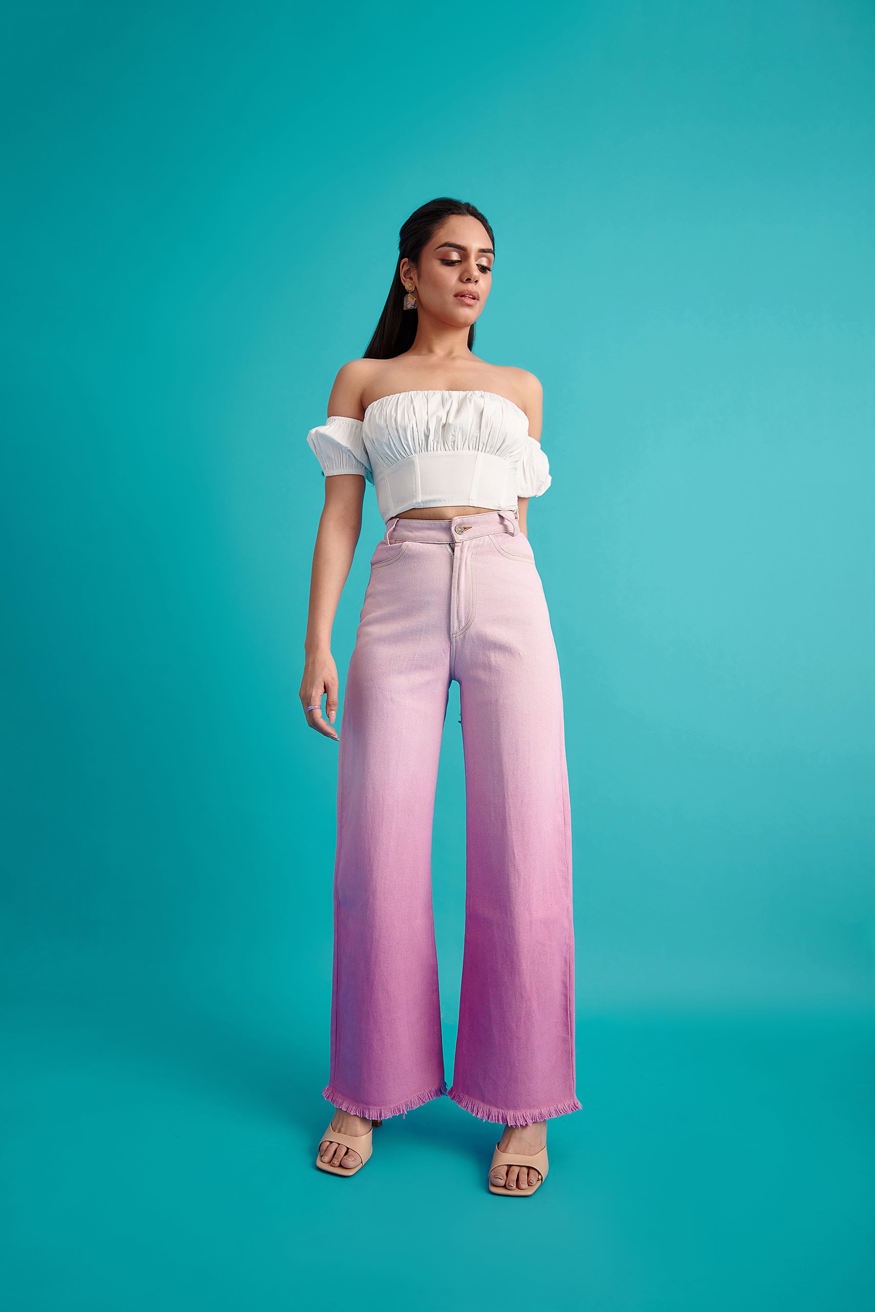 Corsetry Inspired Gathered Panelled Top