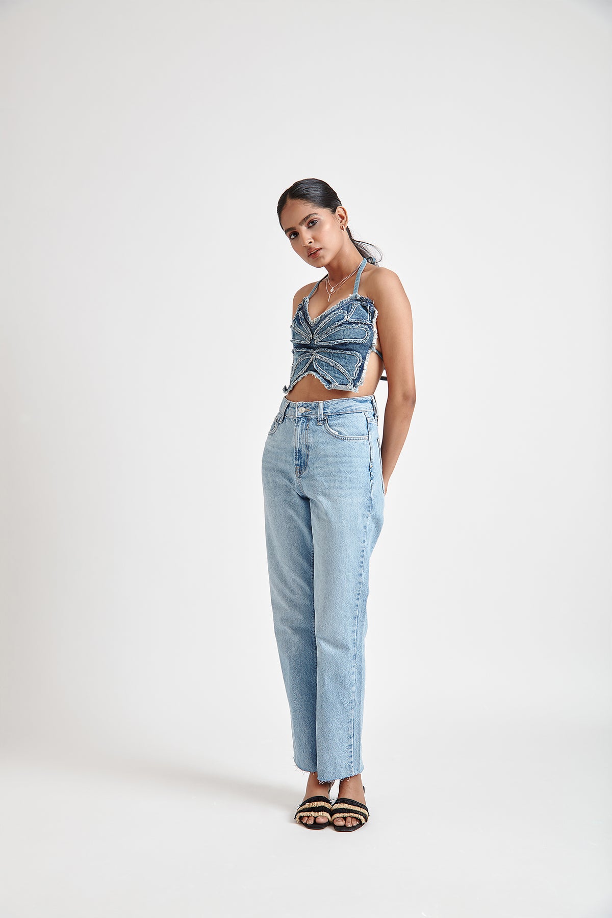 Denim Butterfly Top