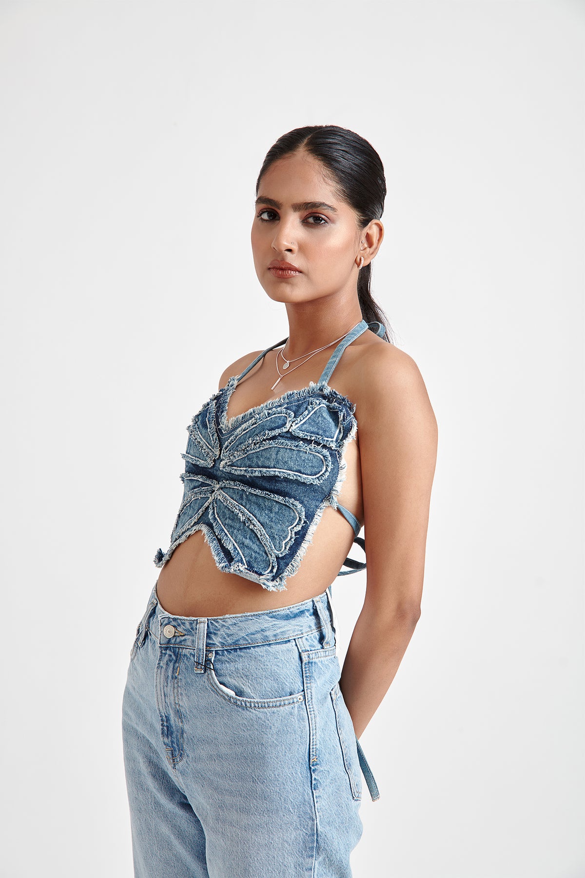 Denim Butterfly Top