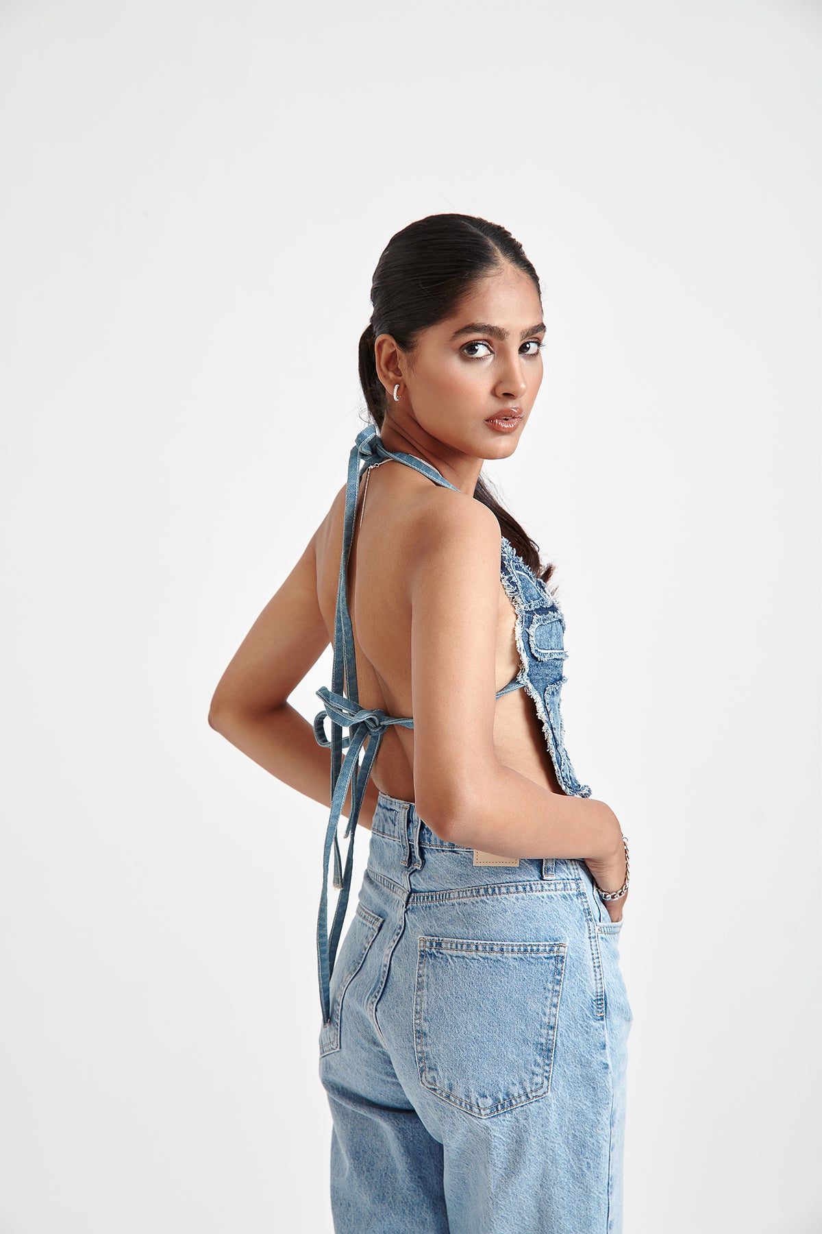 Denim Butterfly Top