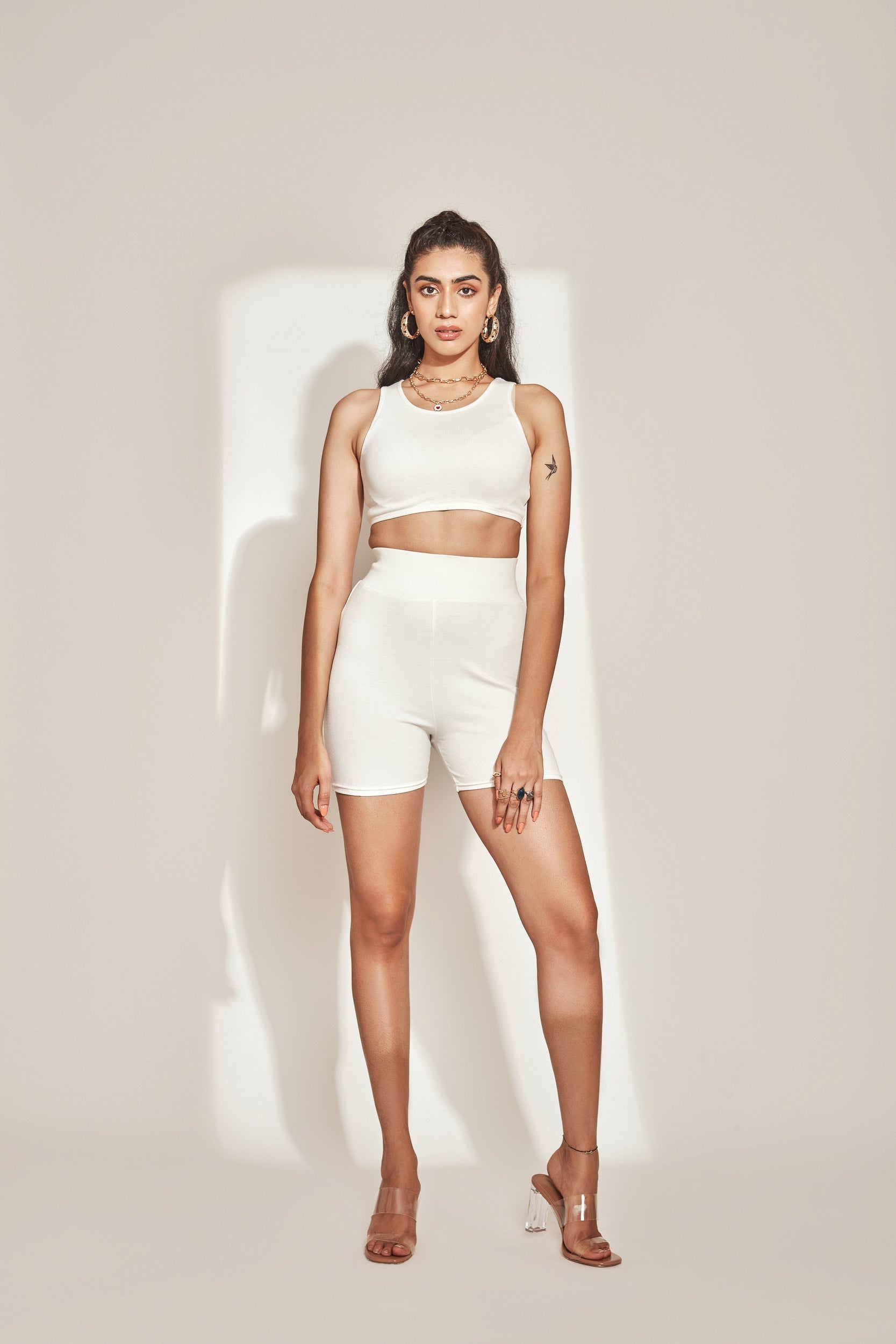 Athleisure Cycling shorts White