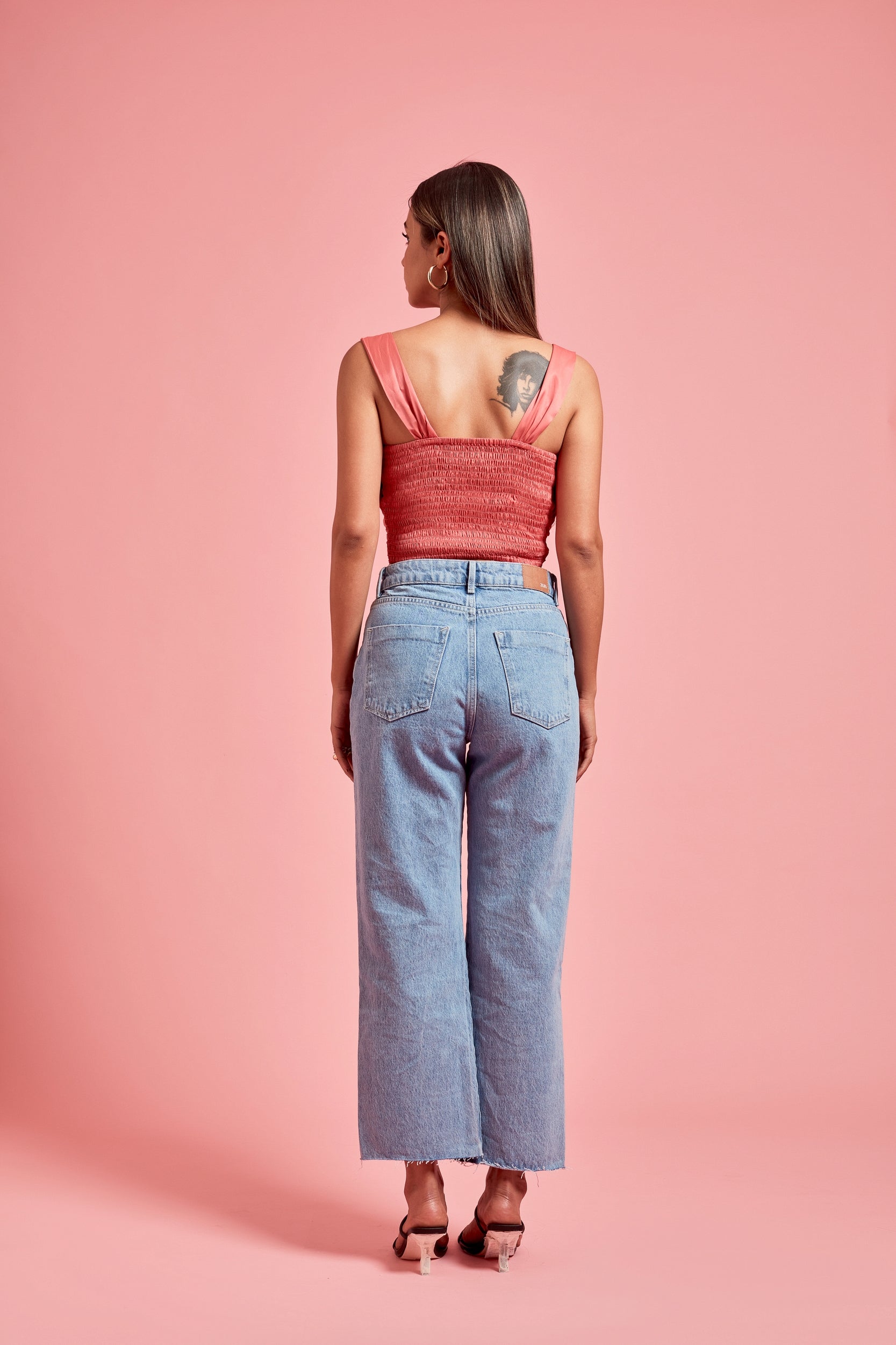 Pink Cowl Satin Corset Top