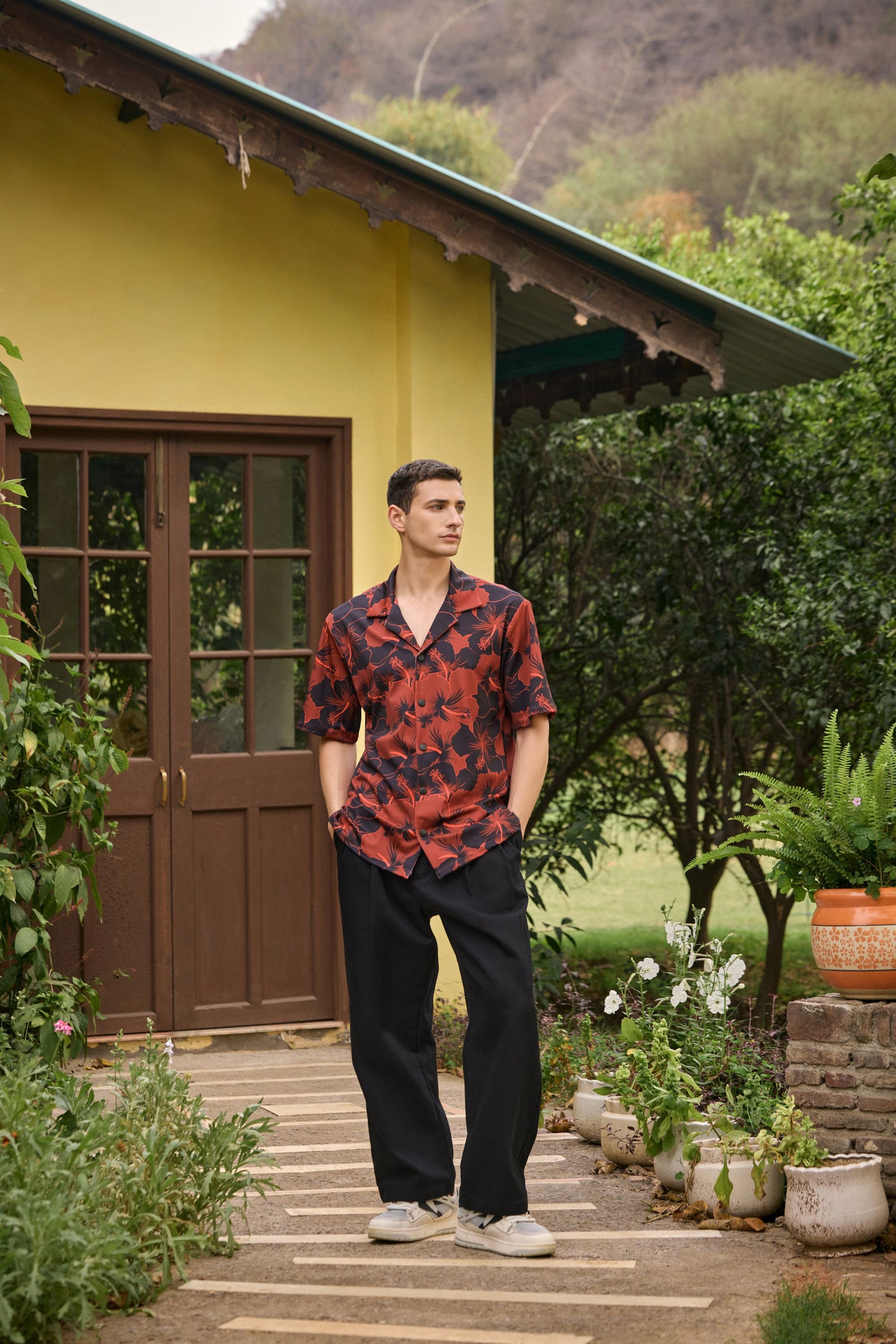 Tropical Vibe Poly Spandex Shirt
