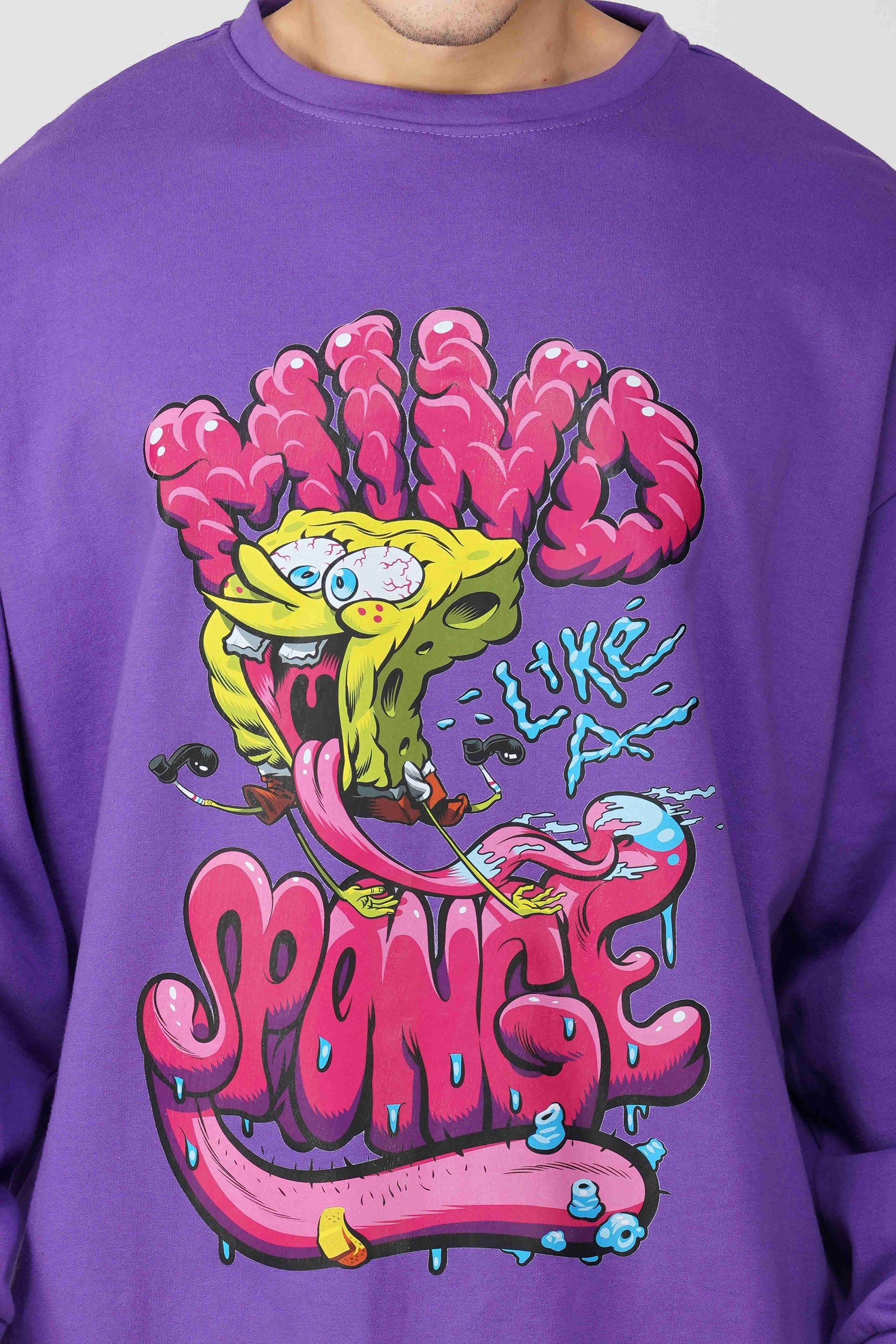 SpongeBob: Mind Like A Sponge Oversized Men's Sweatshirt